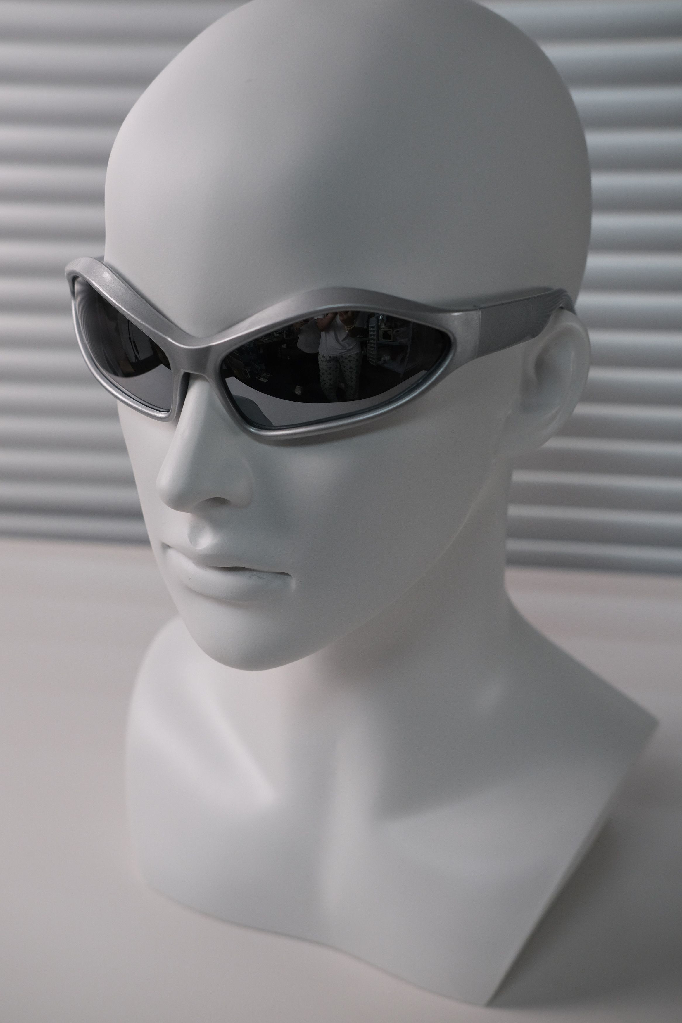 Japanese Brand Vtg Y2k Avant Garde Future Sunglasses Silver Unisex One Size Size ONE SIZE - 8 Thumbnail