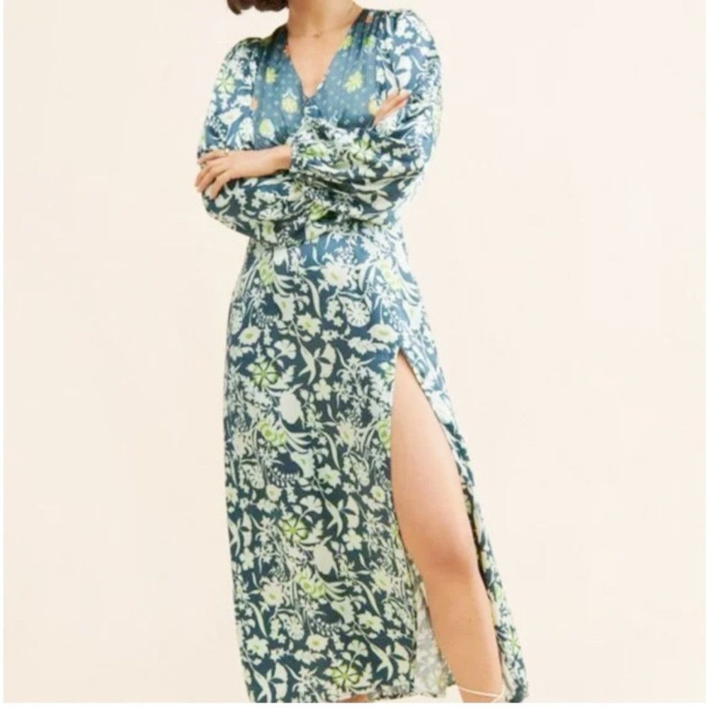 Other Damson Madder bohemian floral maxi dress side slit.Size 10US Size L / US 10 / IT 46 - 1 Thumbnail