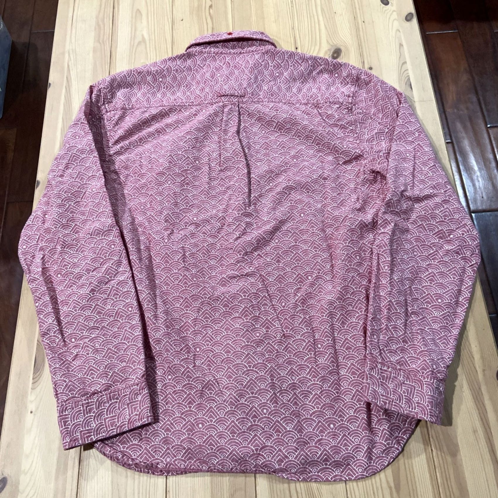 Roark Roark Button-Up Shirt Mens L Red Cotton Pocket GORP Textured Weave Long Sleeve Button Up Shirt Size US L / EU 52-54 / 3 - 7 Thumbnail