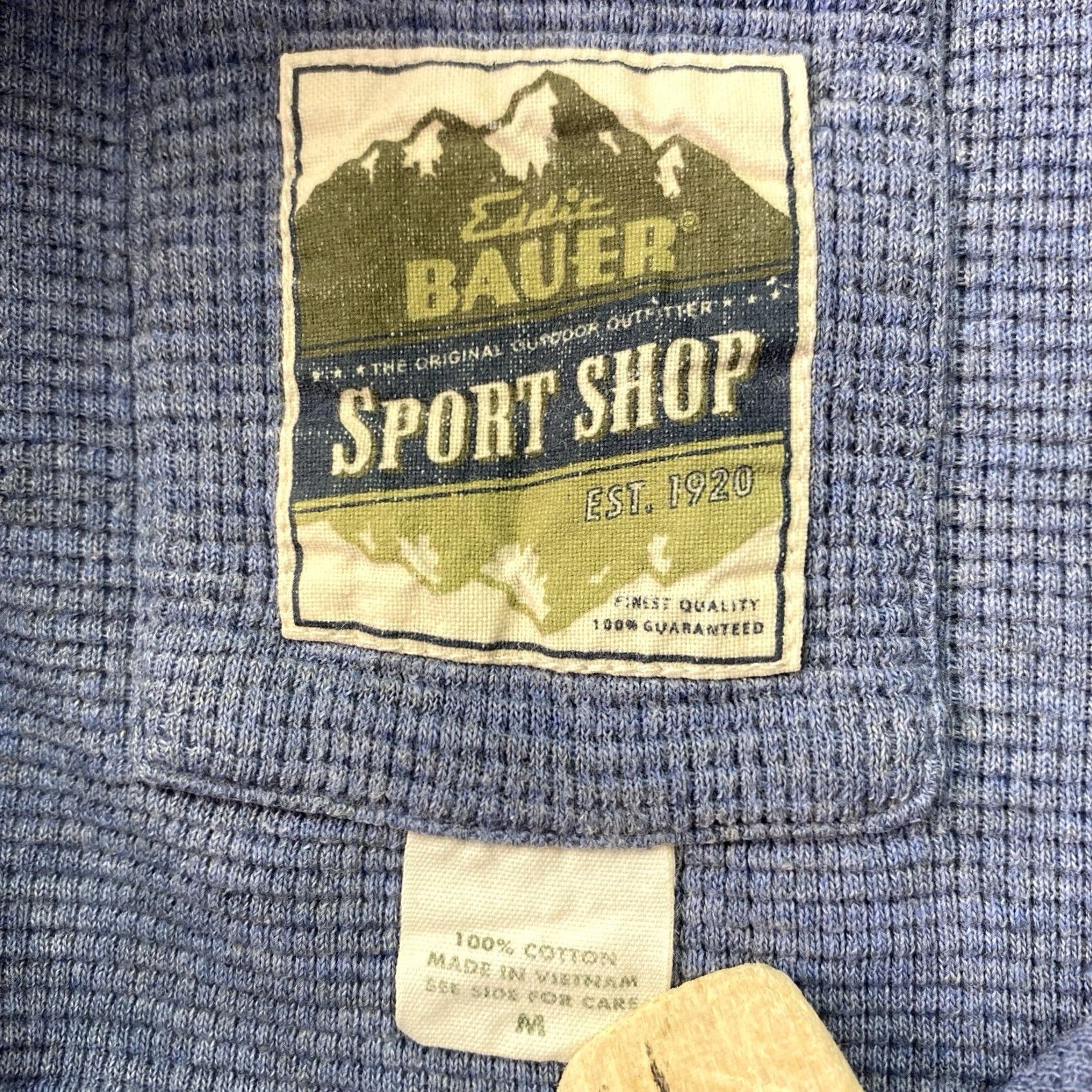 Eddie Bauer Eddie Bauer Mens M Long Sleeve Waffle Knit Thermal Henley Shirt Size M / US 6-8 / IT 42-44 - 4 Thumbnail