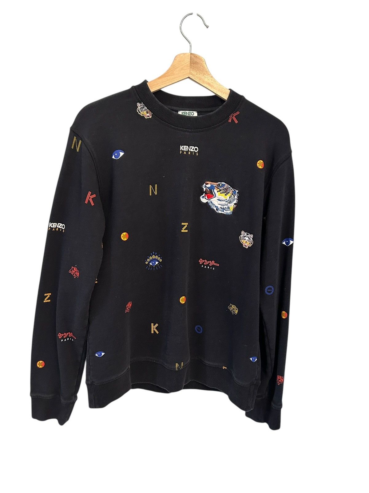 Kenzo Kenzo Allover Tiger Logo Classic men’s Sweatshirt medium Size US M / EU 48-50 / 2 - 1 Thumbnail