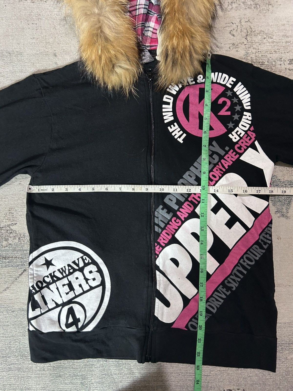 Japanese Brand Faux Fur Poem Zip Hoodie Lgb Style Size US M / EU 48-50 / 2 - 6 Thumbnail