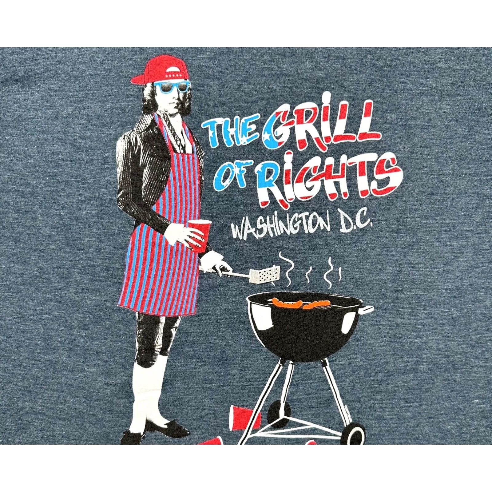 Vintage The Duck Company Shirt Adult Medium Grey USA Grill Of Rights Patriotic Tee Mens Size US M / EU 48-50 / 2 - 6 Thumbnail