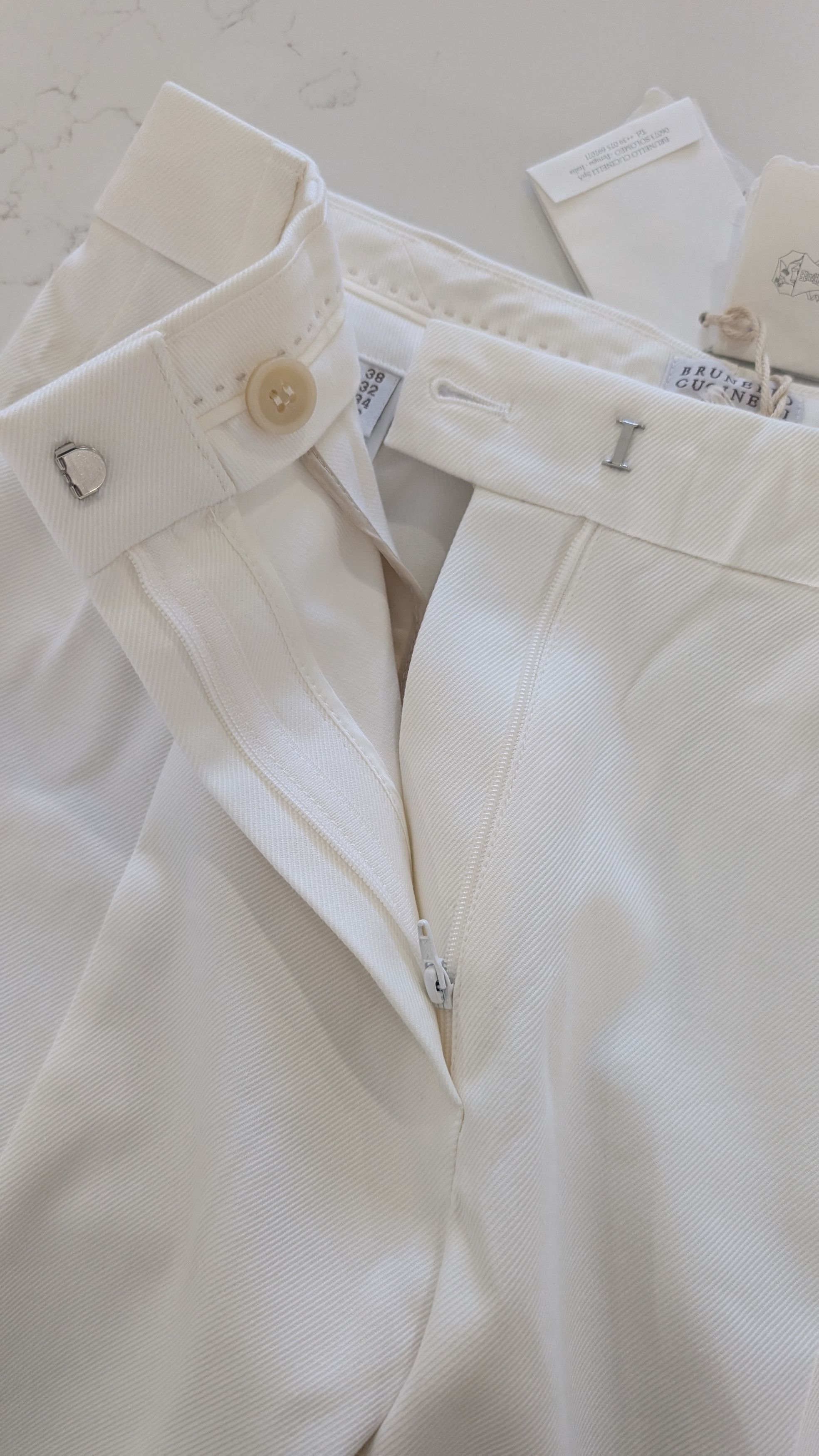 Brunello Cucinelli Brunello Cucinelli Monili Soft Canvas Pleated Tailored Pants Size 26" / US 2 / IT 38 - 8 Thumbnail