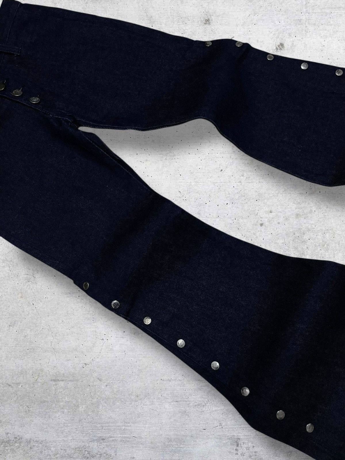Tornado Mart VINTAGE EGOITS CRAFTE JAPAN DESIGNER 90S FLARED BUTTON DENIM Size US 28 / EU 44 - 7 Thumbnail
