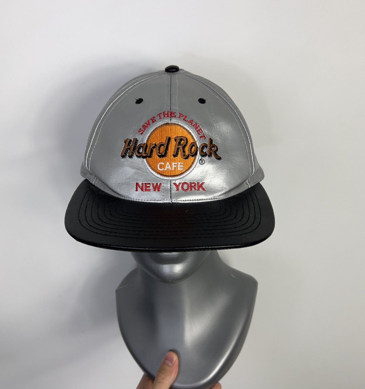 Hard Rock Cafe Leather Cap Hard Rock Cafe New York Vintage 90’s Size ONE SIZE - 1 Thumbnail