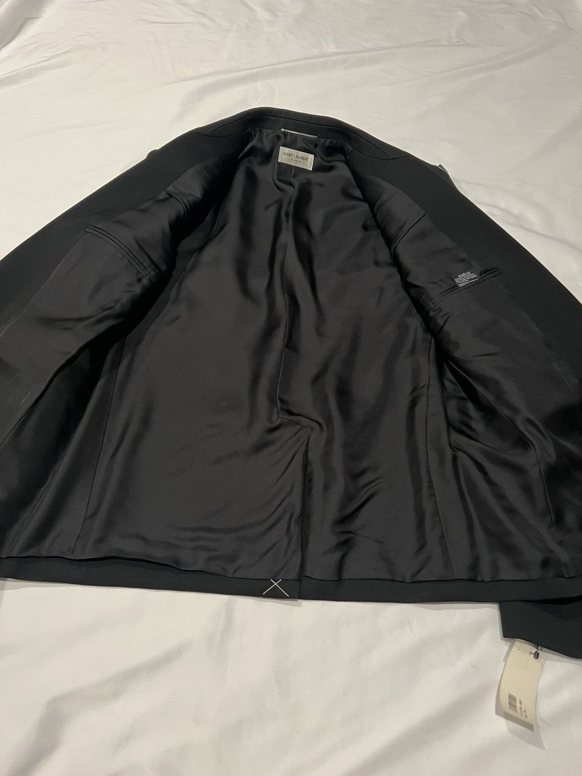 Saint Laurent Paris Saint Laurent men’s faux leather trim blazer. 54/44. $3650 Size 44R - 2 Thumbnail