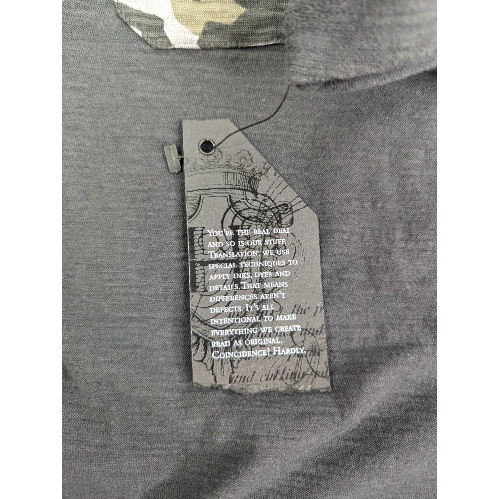 Vintage NWT Helix Camouflage Pocket Henley T Shirt Gray Short Sleeve Mens Size S Size US S / EU 44-46 / 1 - 7 Thumbnail