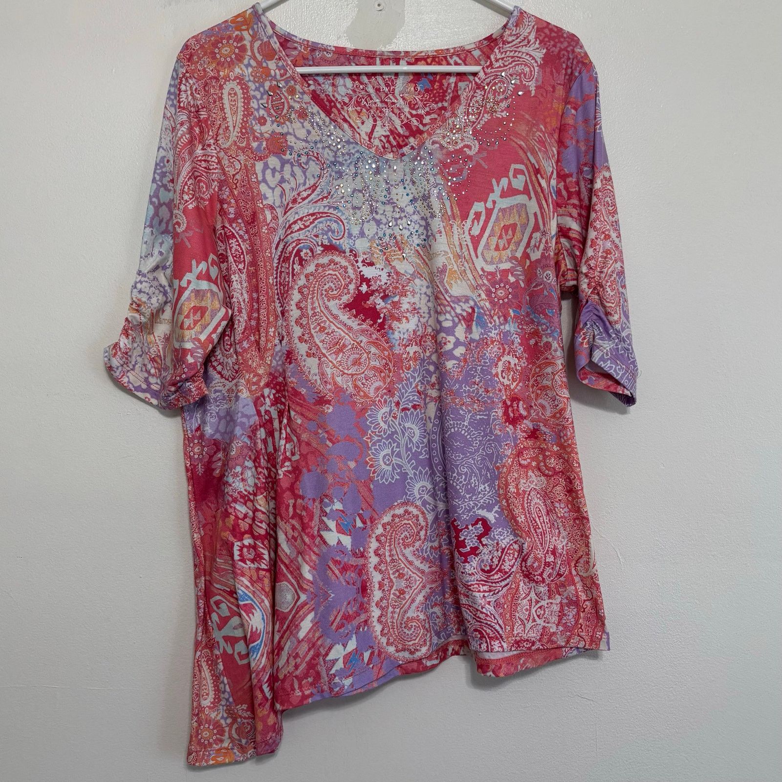 Gloria Vanderbilt Gloria Vanderbilt Abstract Geometric Studded Shirt Size PXL Size XL / US 12-14 / IT 48-50 - 1 Thumbnail