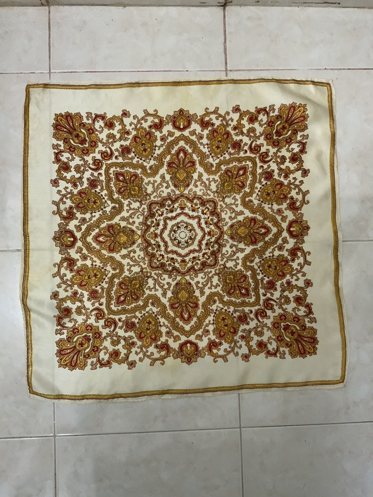 Vintage Monogram Unbrand Handkerchief Bandana Size ONE SIZE - 2 Thumbnail