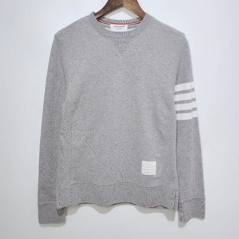 Thom Browne Thom Browne Gray Women's Cotton Sweatshirt 0089 Size XL / US 12-14 / IT 48-50 - 1 Thumbnail