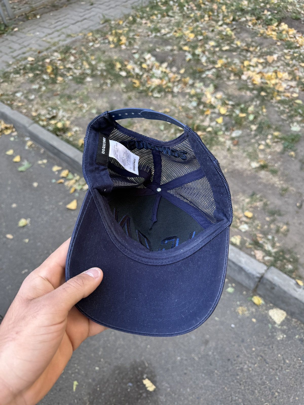 Dsquared2 Mens Vintage Dsquared2 distressed cap hats luxury navy Size ONE SIZE - 8 Thumbnail