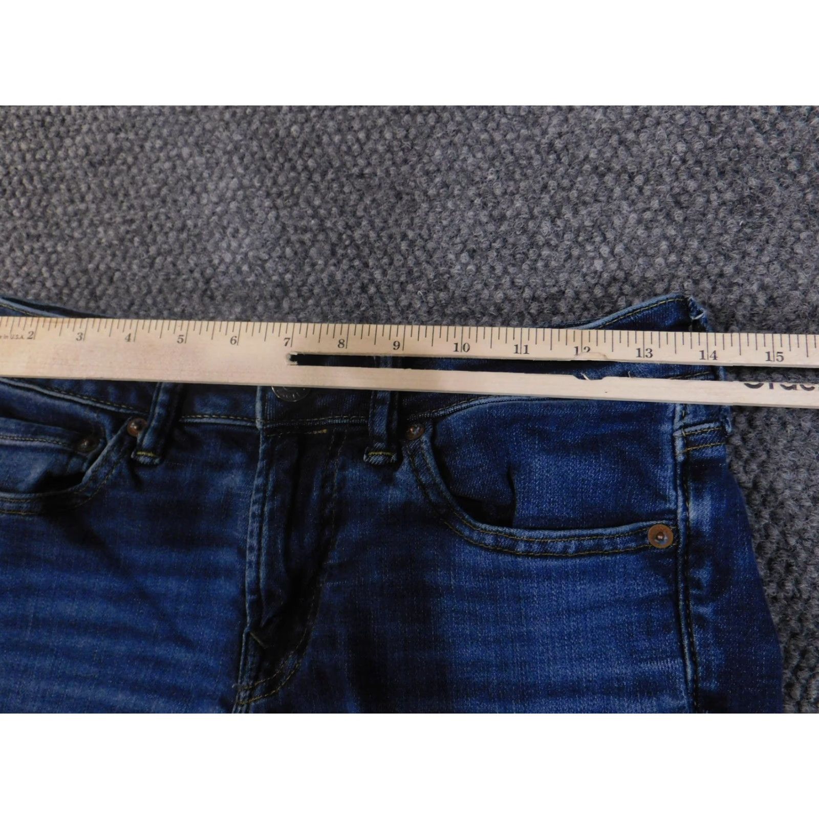 Vintage VINTAGE American Eagle Jeans Mens 28x32 Skinny Airflex Stretch Denim Distressed Blue Pants Size US 28 / EU 44 - 4 Thumbnail