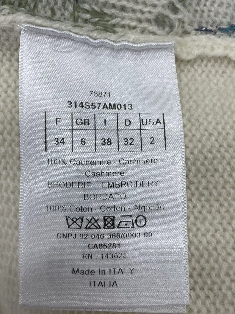 Dior Dior White Infinite Dream Yellow Star Embroidery Knitwear Size XXS / US 00 / IT 34 - 5 Thumbnail