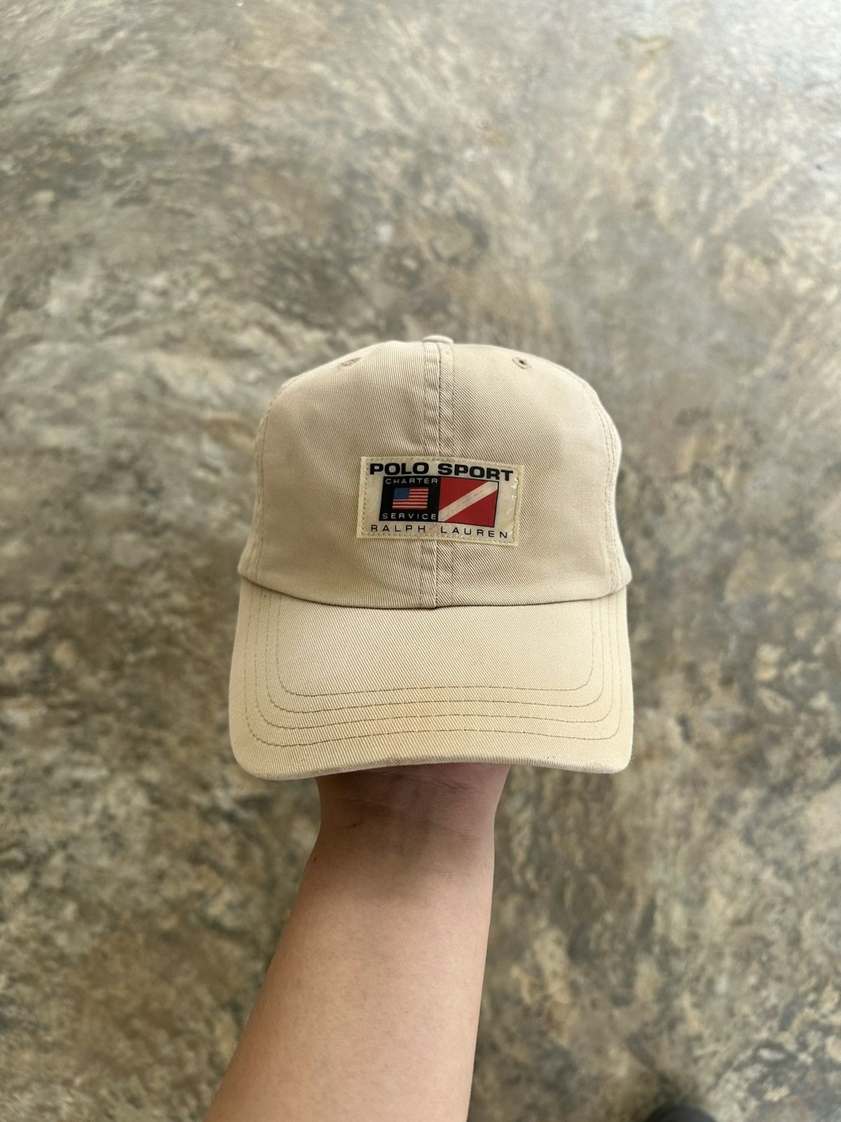 Polo Ralph Lauren × Vintage Vintage Polo Sport Charter Service Dive Service Hat Size ONE SIZE - 1 Thumbnail