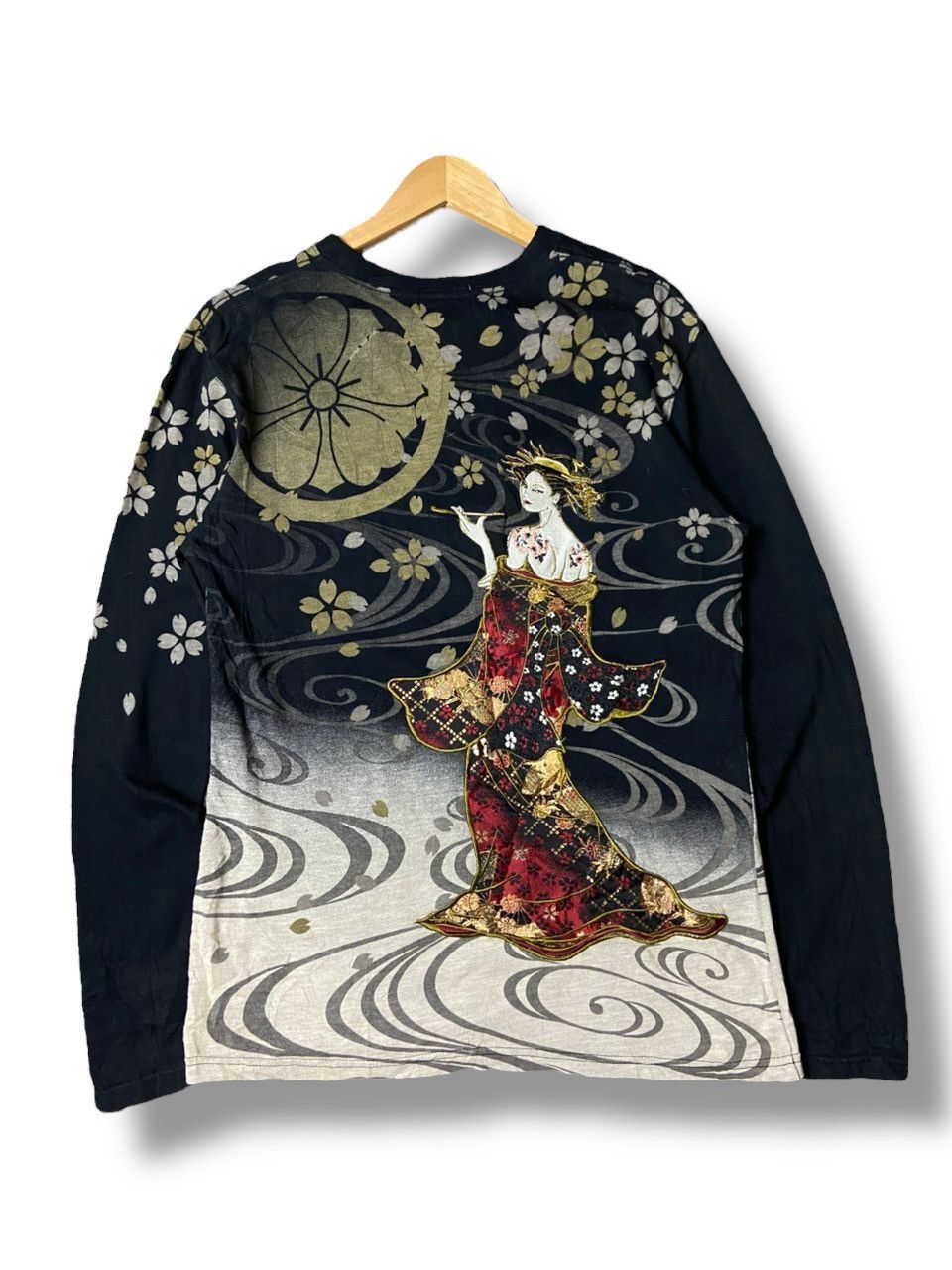 If Six Was Nine × Japanese Brand × Vintage Japanese Brand Embroidered Geisha Long Sleeve Shirt (124) Size US M / EU 48-50 / 2 - 1 Thumbnail