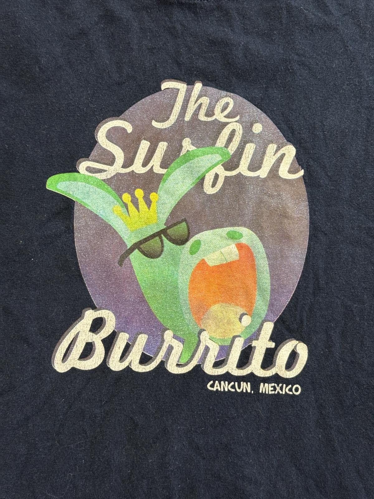 Designer The Surfin Burrito T-shirt Cancun Mexico Surf Donkey Tee - L Size US L / EU 52-54 / 3 - 3 Thumbnail