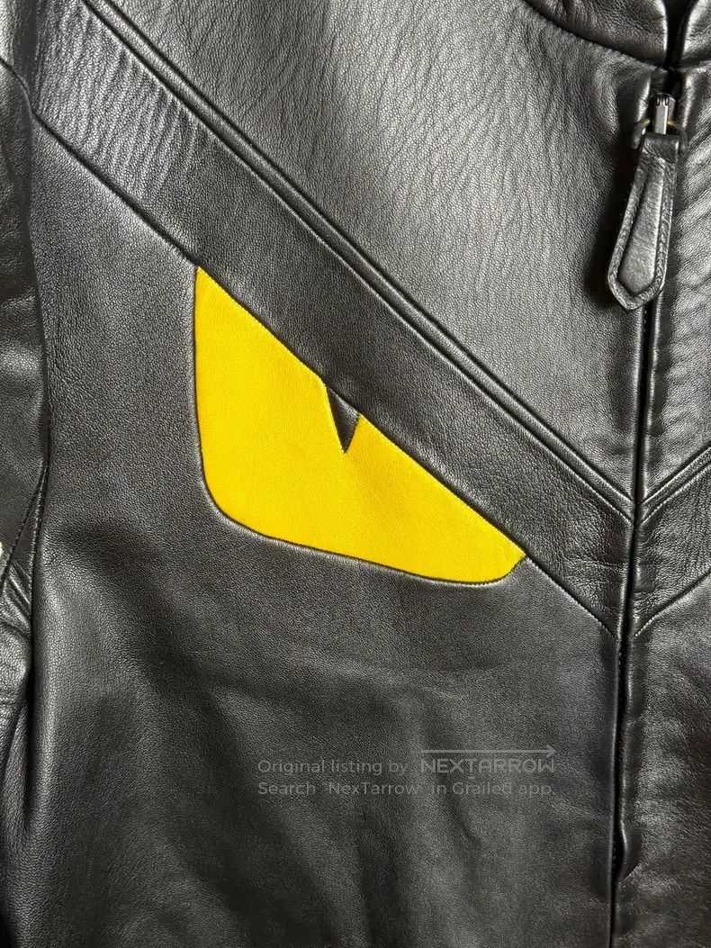 Fendi Fendi Little Monster Leather Jacket, Lamb Leather, Cashmer Size US M / EU 48-50 / 2 - 3 Thumbnail