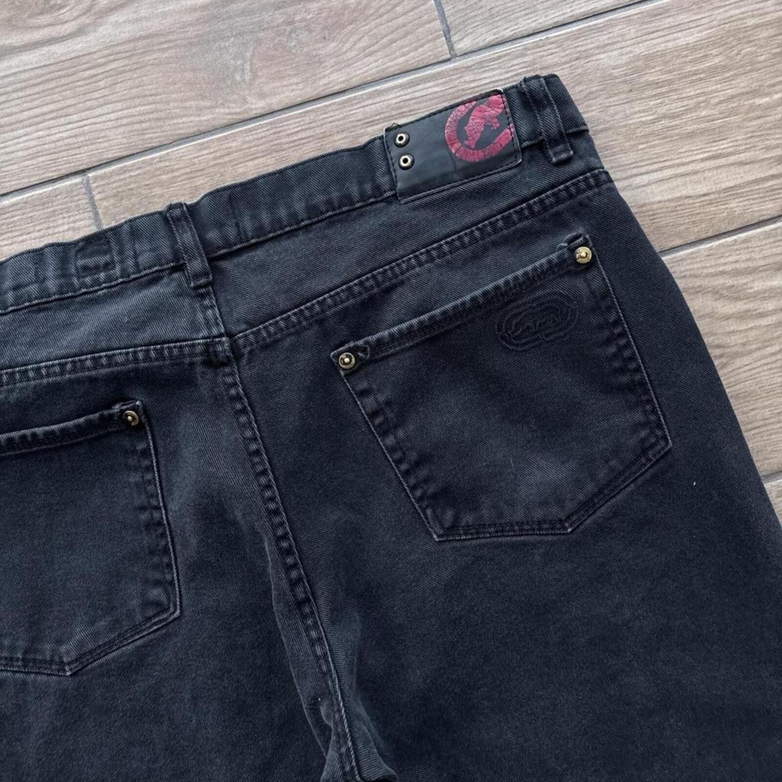 Ecko Unltd. Y2K Ecko Unltd. Slim Straight 00s Black Denim 00s Jeans Size US 38 / EU 54 - 3 Thumbnail