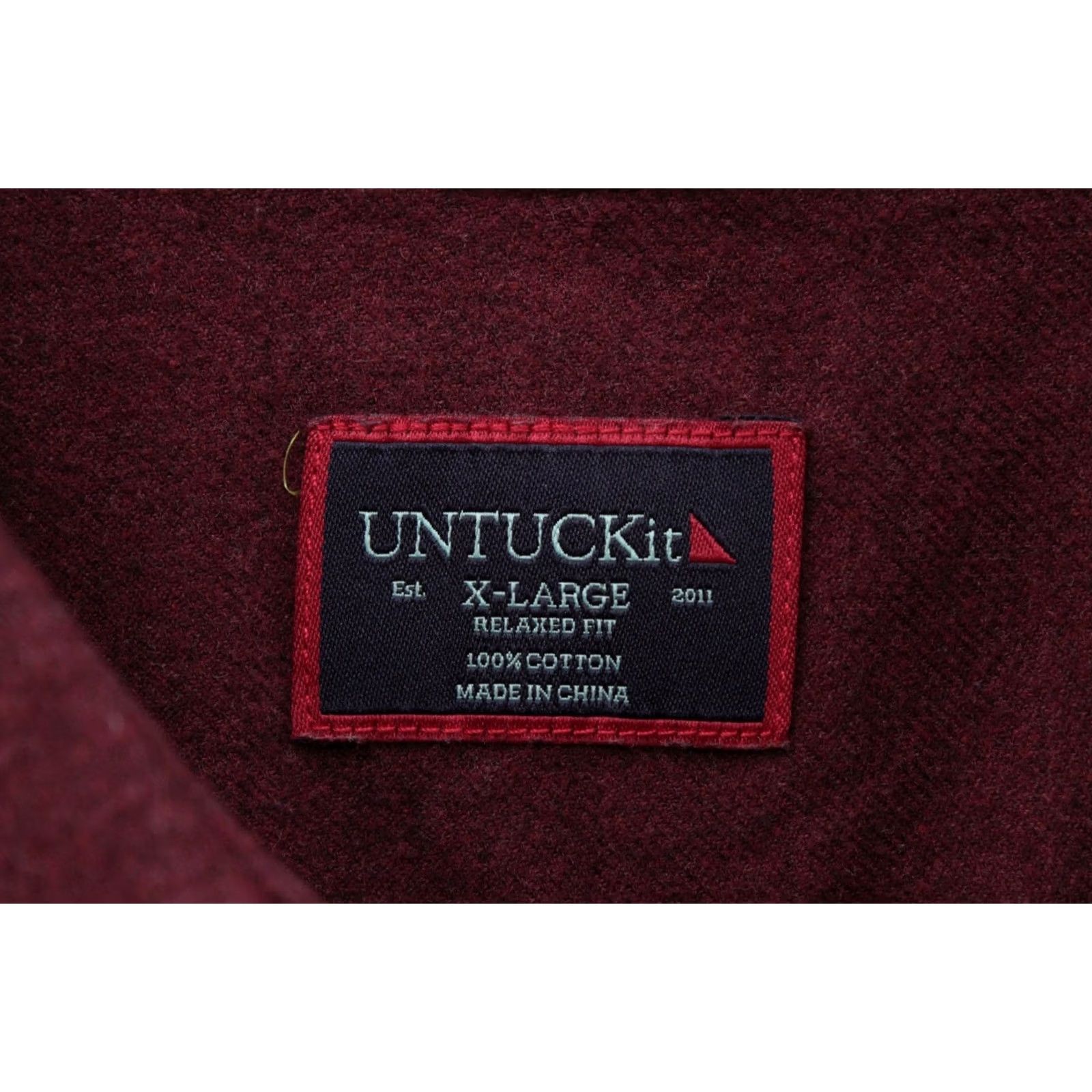 UNTUCKit UNTUCKit Sherwood Shirt Mens XL Red Button-Up Flannel Long Sleeve Outdoors Size US XL / EU 56 / 4 - 6 Thumbnail