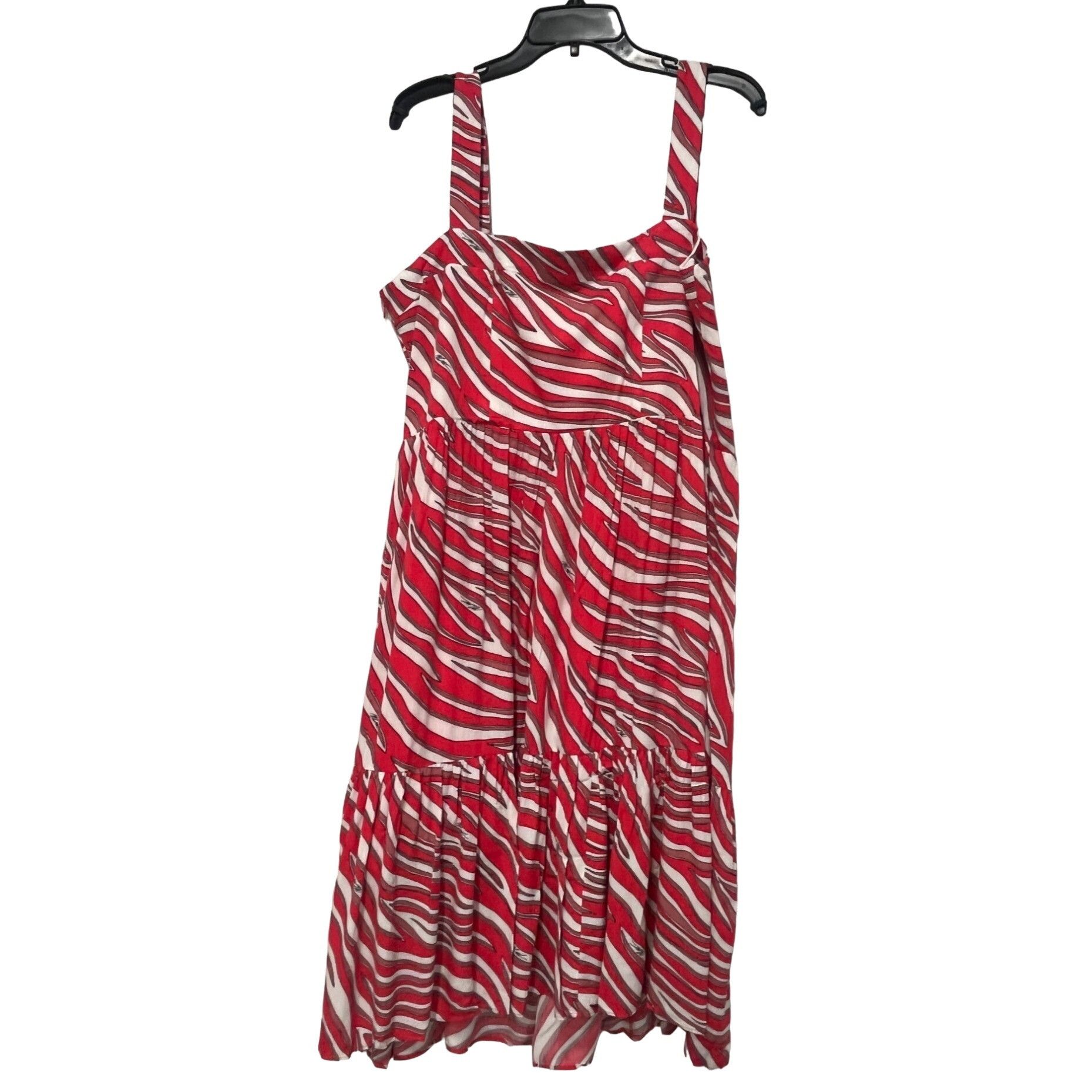 Other Michael Michael Kors Plus Size Zebra Midi Dress, Geranium, 1 Size ONE SIZE - 6 Thumbnail