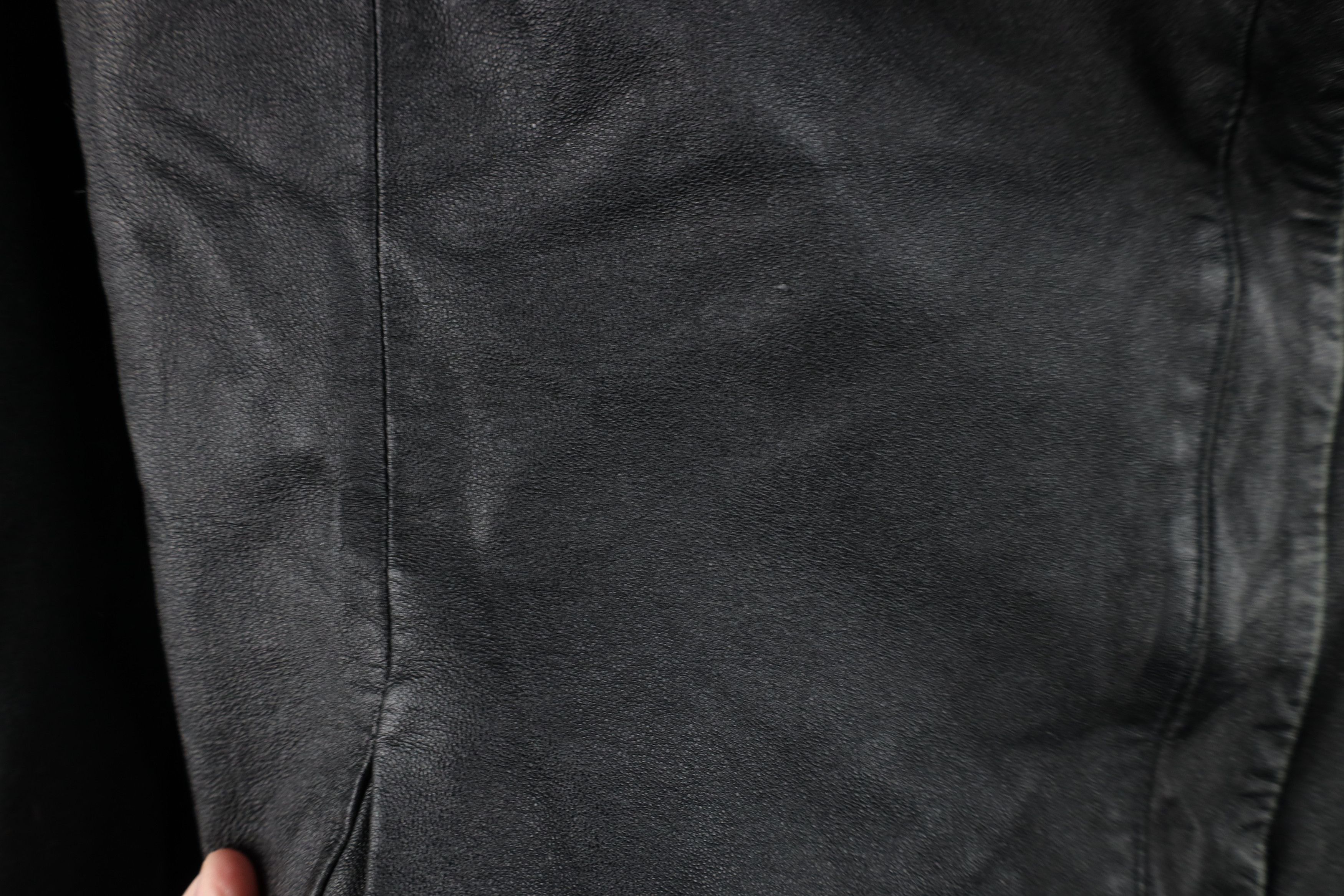 Vintage Classiques Entier Wool Knit Leather Jacket Swacket Black Size L / US 10 / IT 46 - 5 Thumbnail