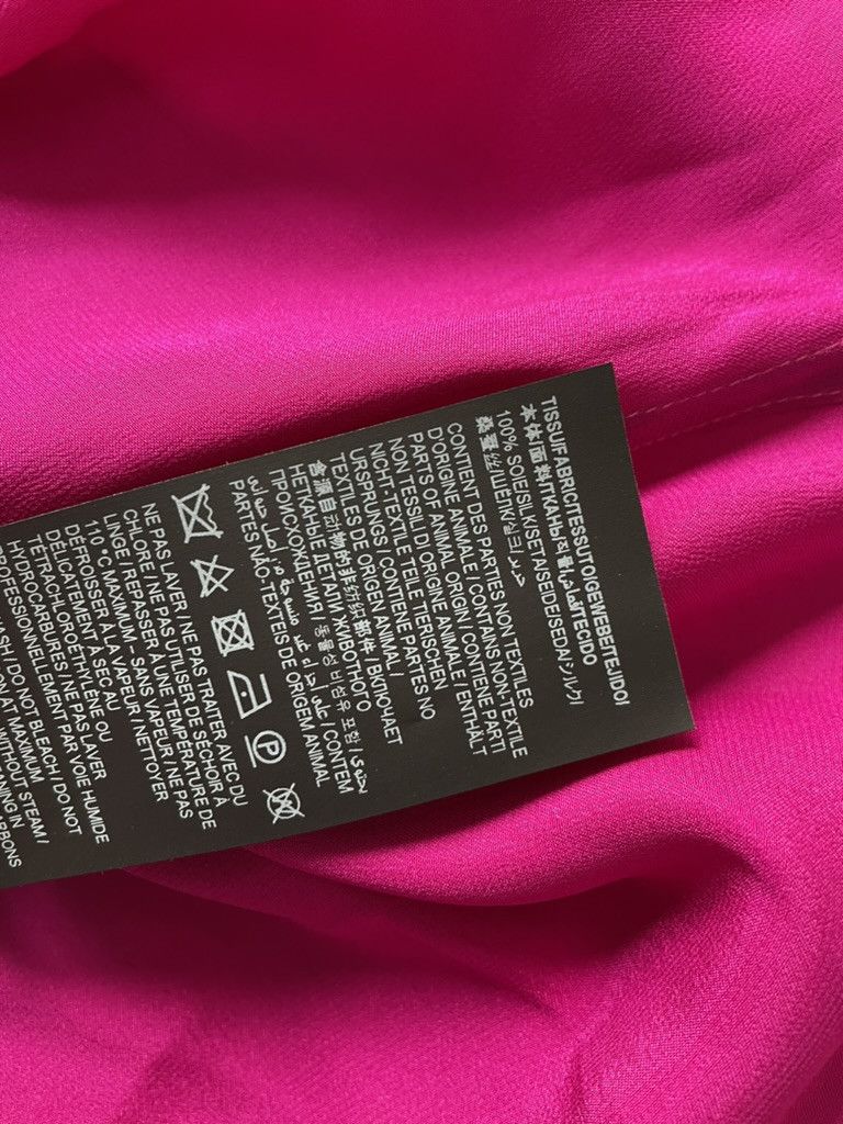 Saint Laurent Paris FW22 Saint Laurent Satin Open Collar Pink Silk Shirt Size US XXL / EU 58 / 5 - 12 Thumbnail