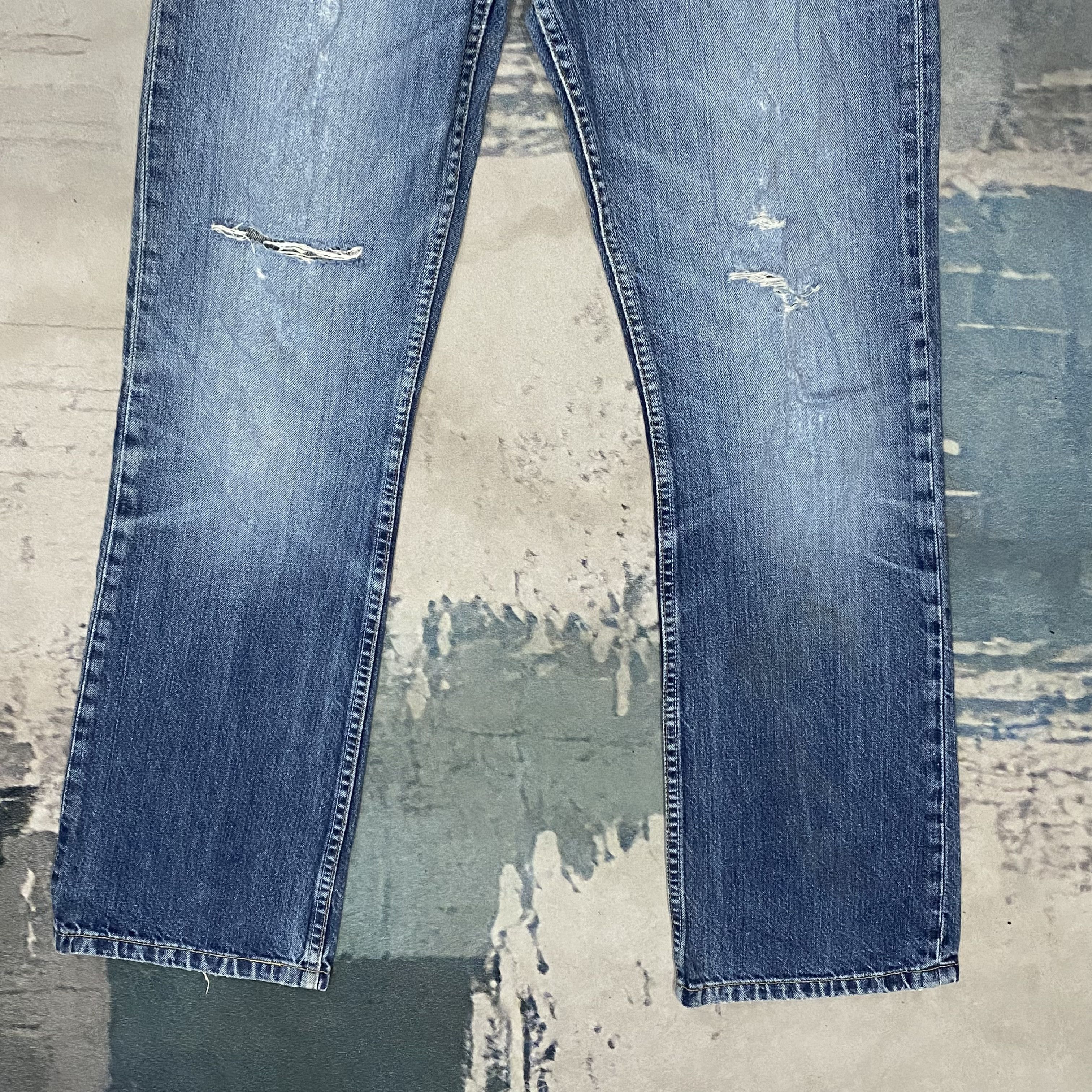 Levi's 🔥 Vintage Levis 507 Distress Aging Bootcut Denim Size US 29 - 4 Thumbnail