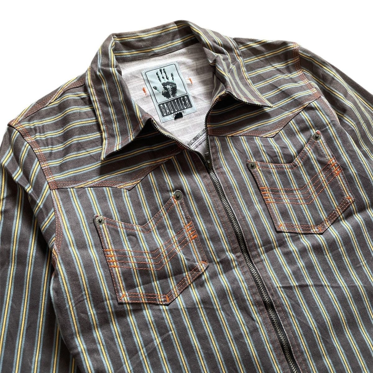 Jean Paul Gaultier Jean Paul Gaultier Stripped Work Jacket Size M / US 6-8 / IT 42-44 - 3 Thumbnail