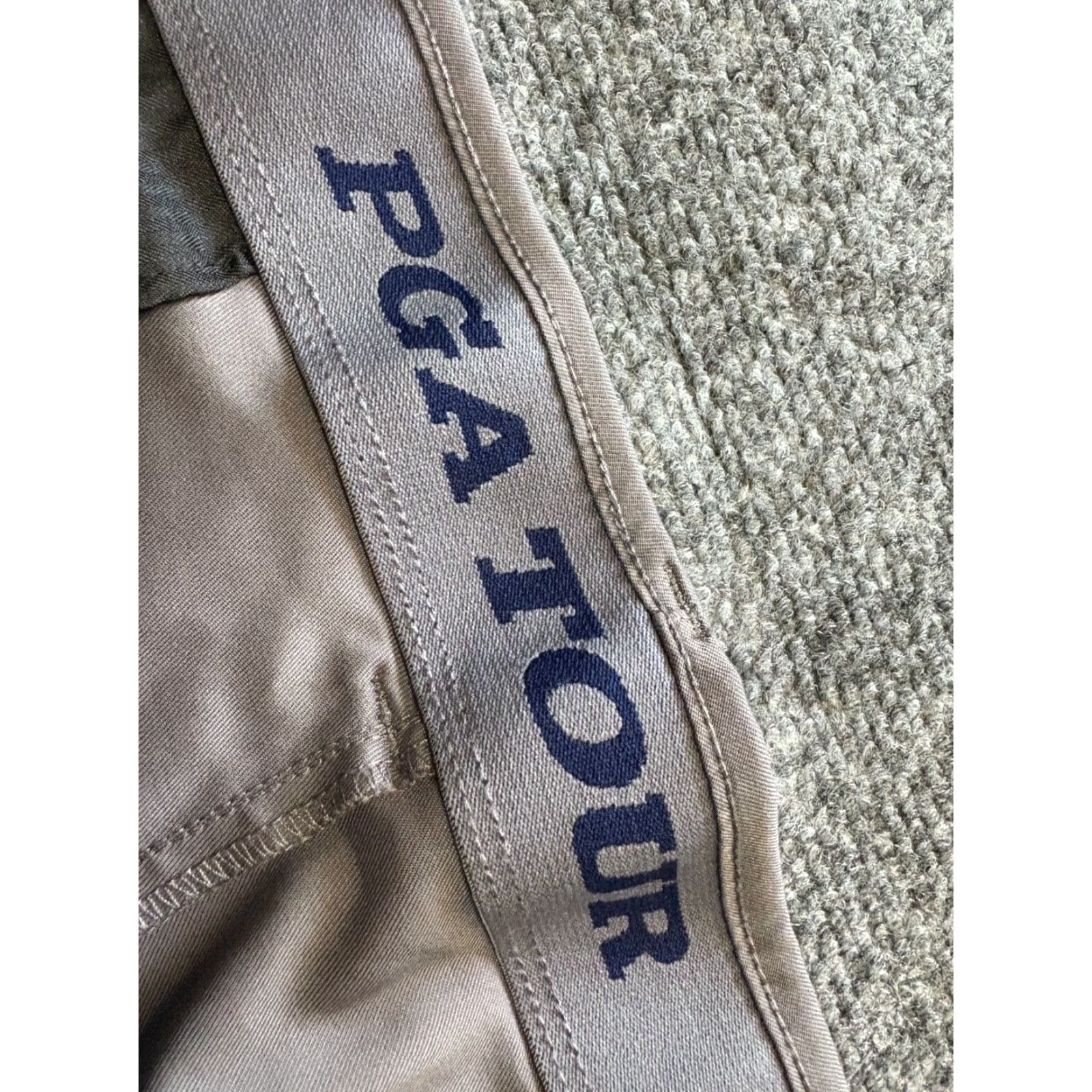 PGA Tour PGA TOUR Shorts Mens 44 Gray Lightweight Performance Chino Moisture Wicking Quick Dry Flat Front Casual Regular Fit Baseball? Wait. Size US 36 / EU 52 - 4 Thumbnail