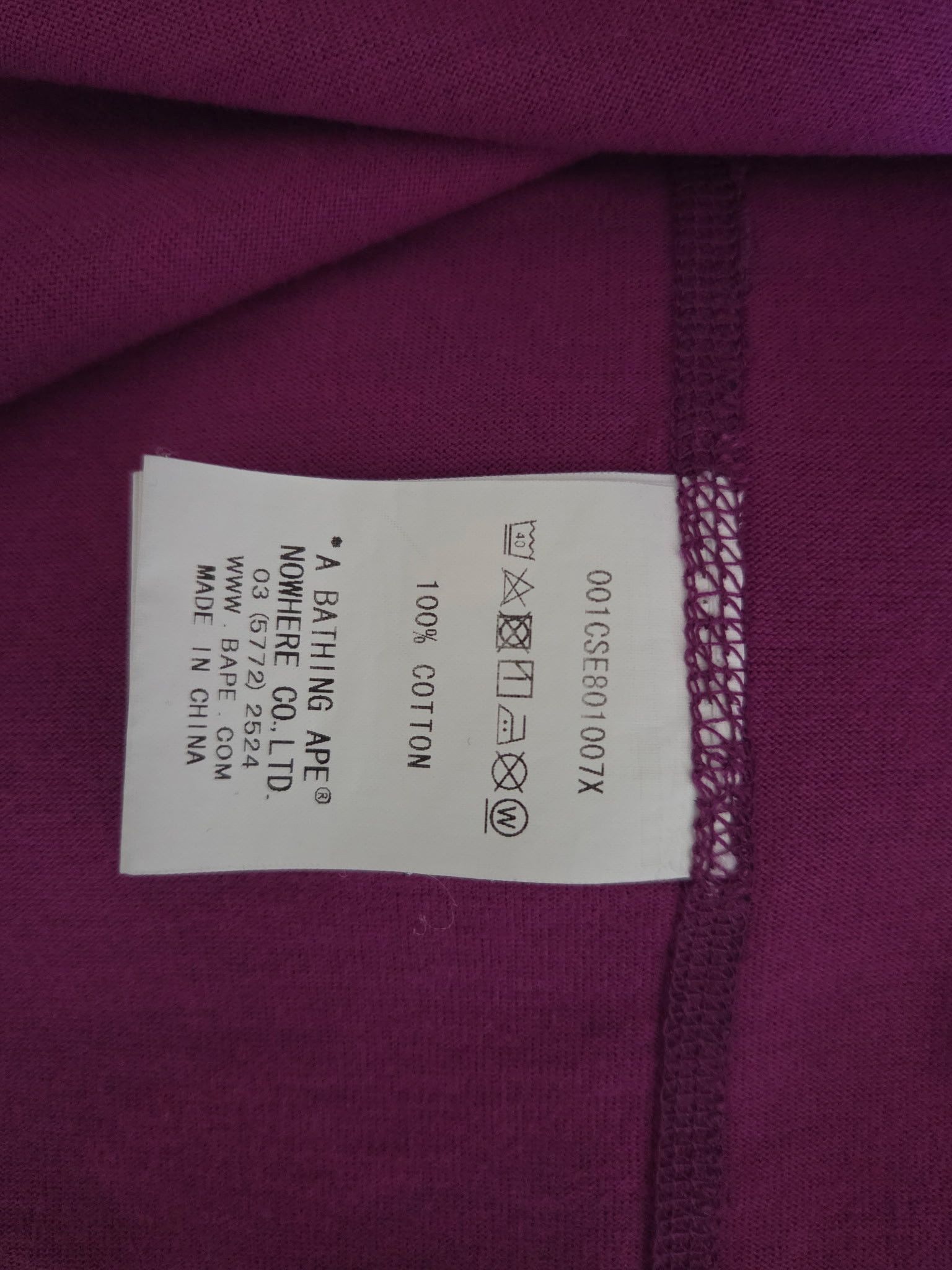 Bape BAPE Shark Camo T Shirt Purple Pink Size M Ape Head Size US M / EU 48-50 / 2 - 12 Thumbnail