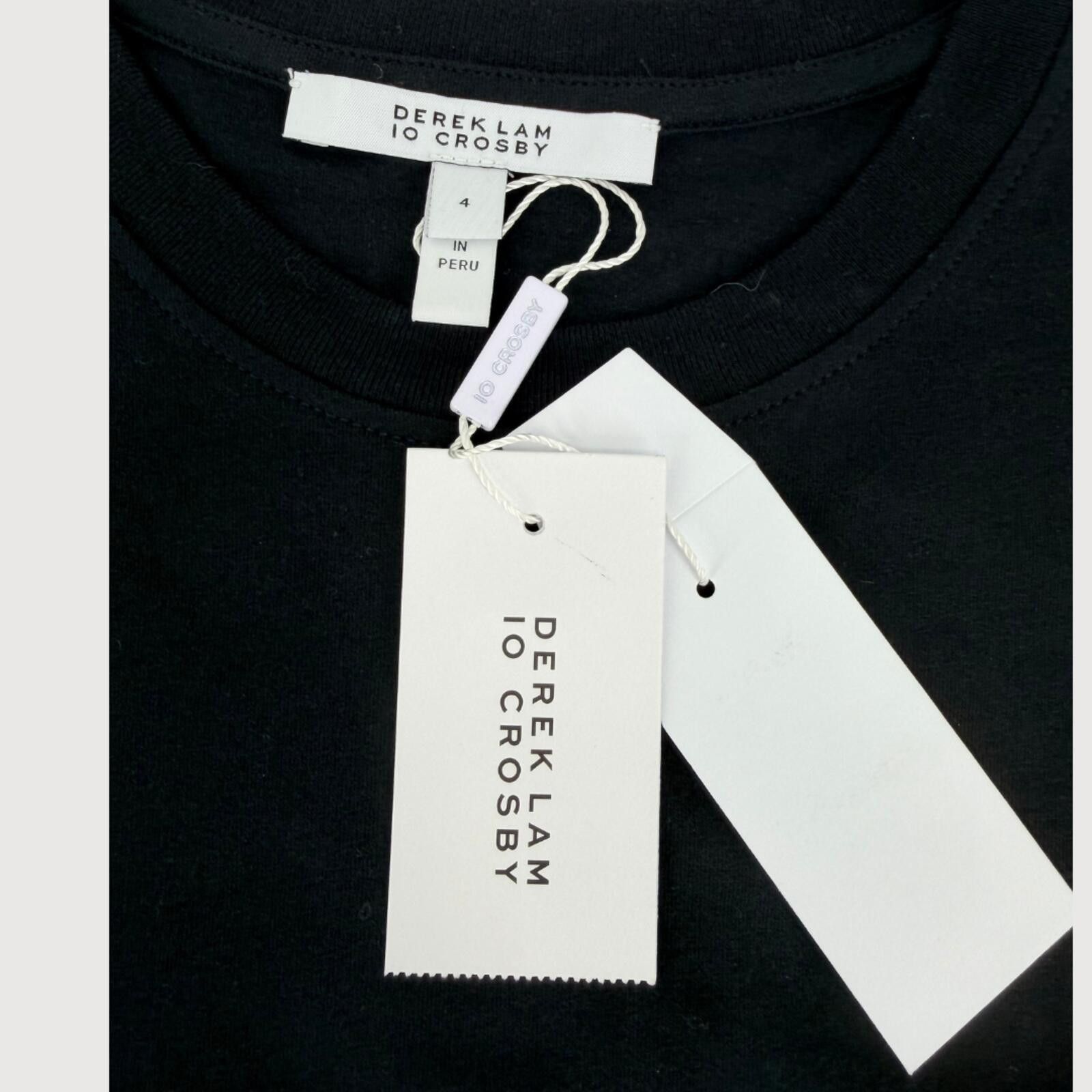 Other Derek Lam 10 Crosby Hudson Mixed Media T-Shirt Dress Black 4 Size S / US 4 / IT 40 - 4 Thumbnail