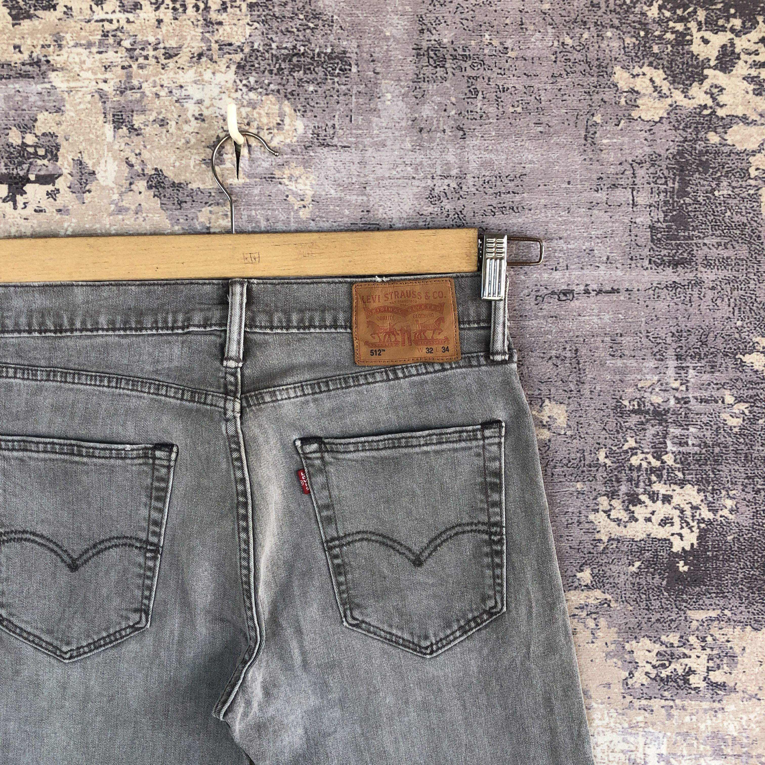 Levi's Y2K Black Levis 512 Slim Tapered Jeans Levi's Ash Gray Denim Size US 30 / EU 46 - 5 Thumbnail