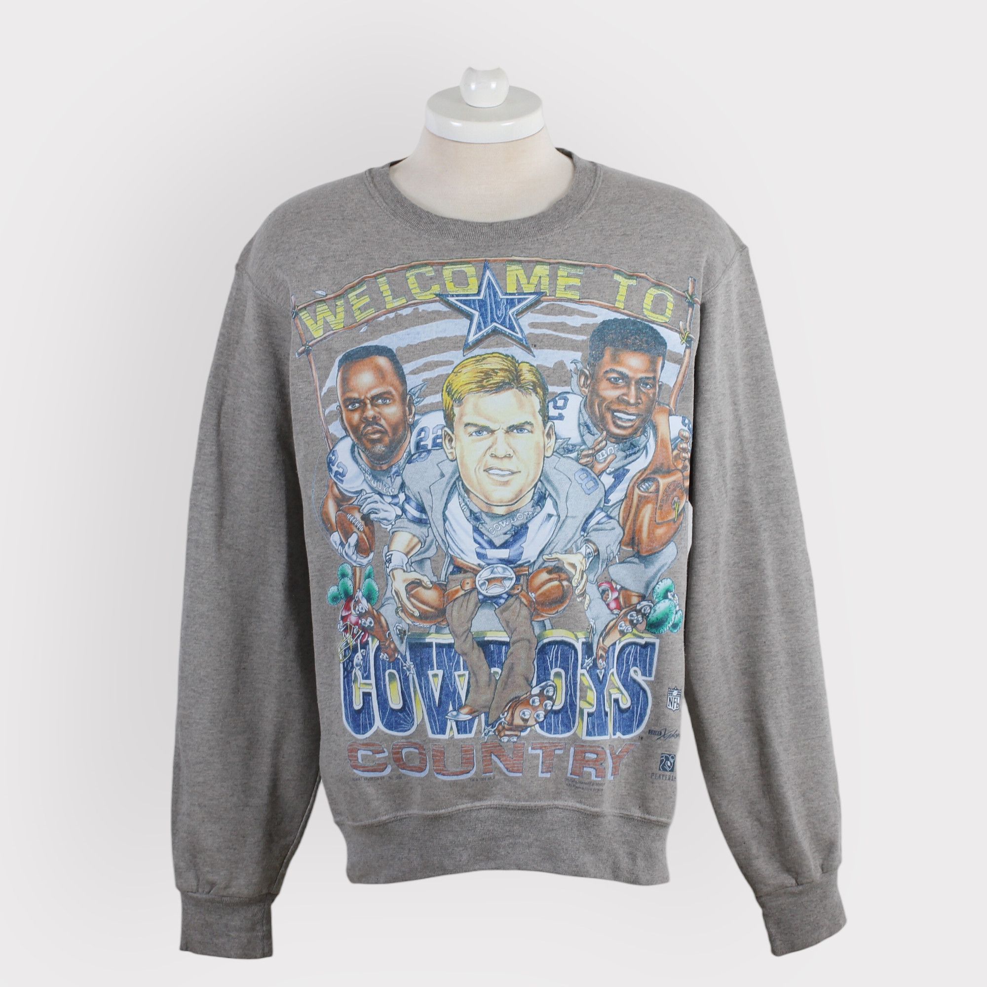 image of Nfl x Vintage 00S Dallas Cowboys Shirt/tshirt/sweatshirt/gift in Grey, Men's (Size Medium)