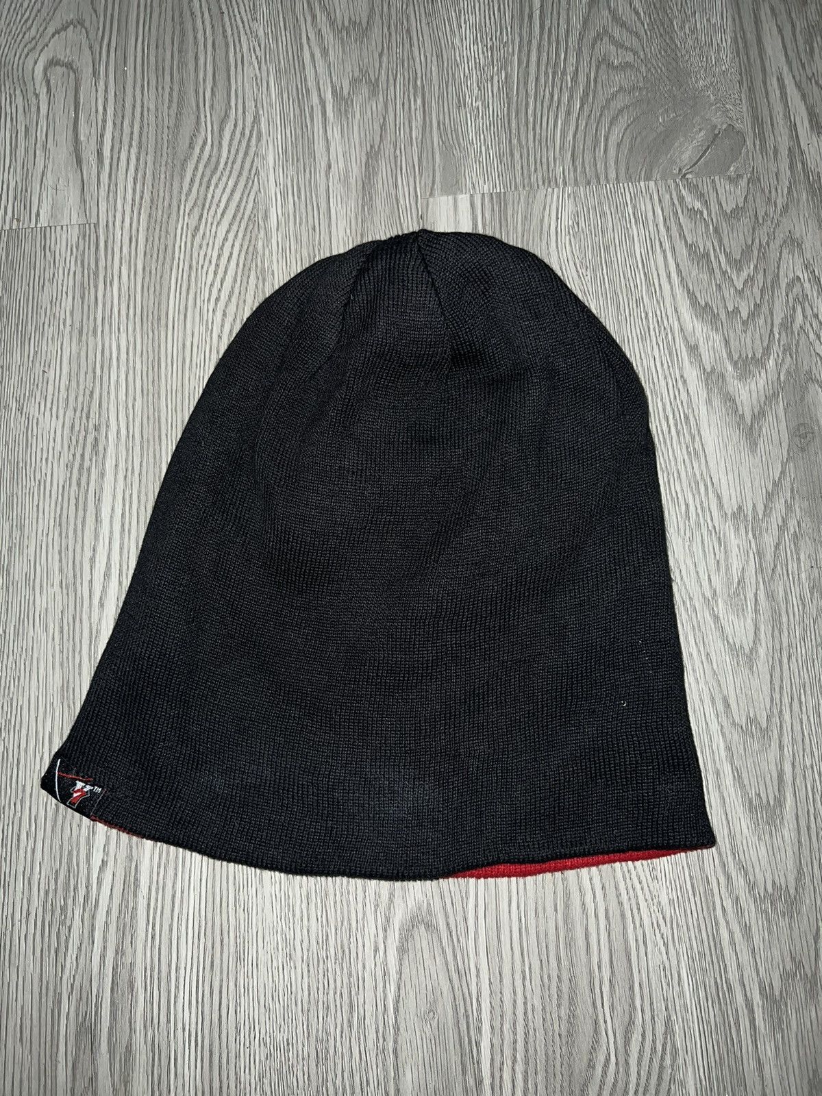 Japanese Brand Vintage skull stripped knit beanie 🖤❤️‍🔥☠️ Size ONE SIZE - 5 Thumbnail
