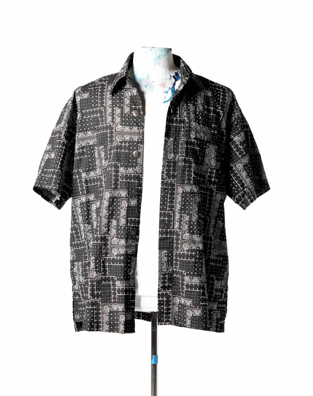 Greg Lauren $750 Greg Lauren Short Sleeve Bandana Shirt Size US XL / EU 56 / 4 - 2 Thumbnail