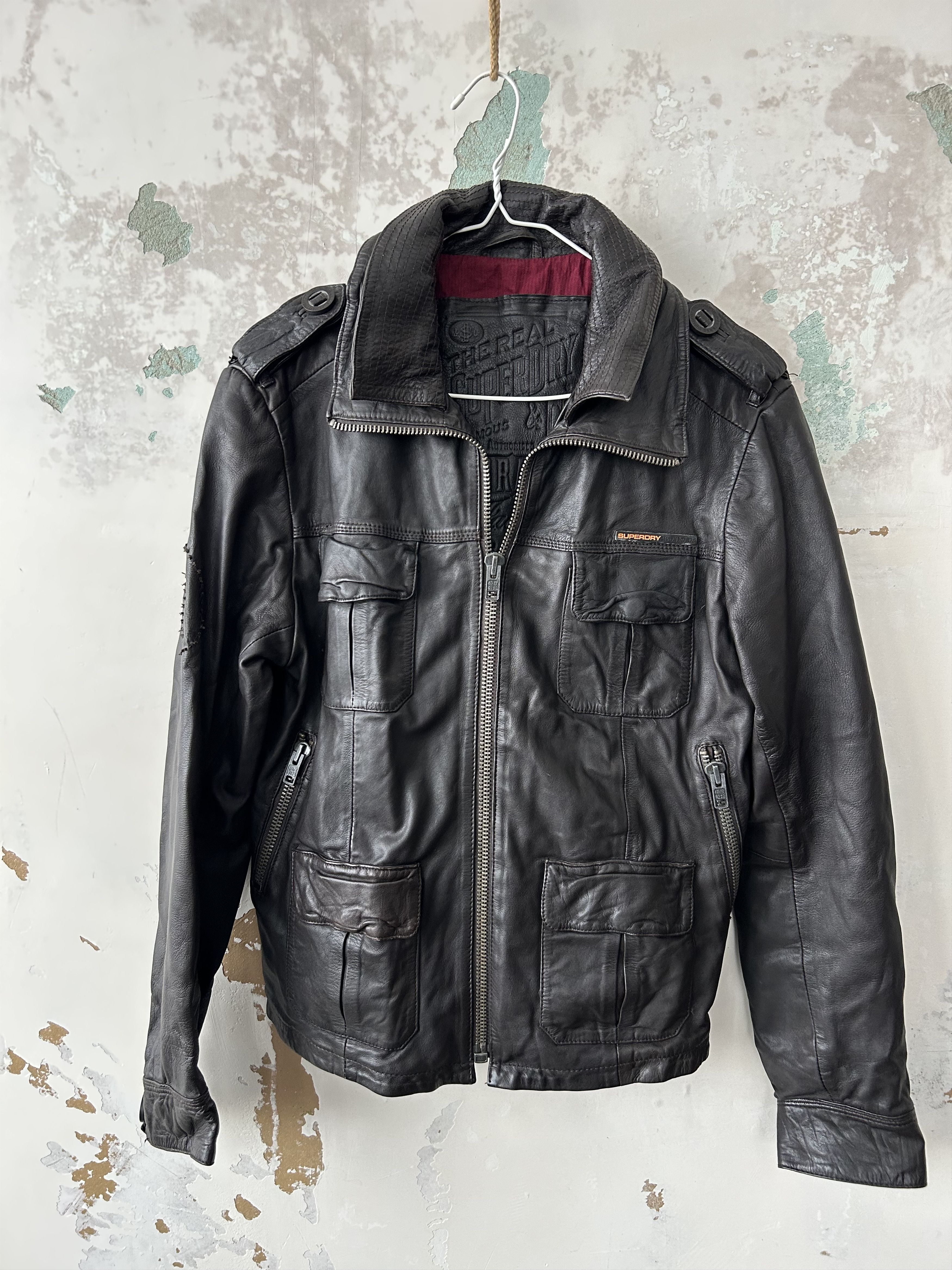 Superdry Superdry Vintage Leather Jacket Size M Size US M / EU 48-50 / 2 - 1 Thumbnail