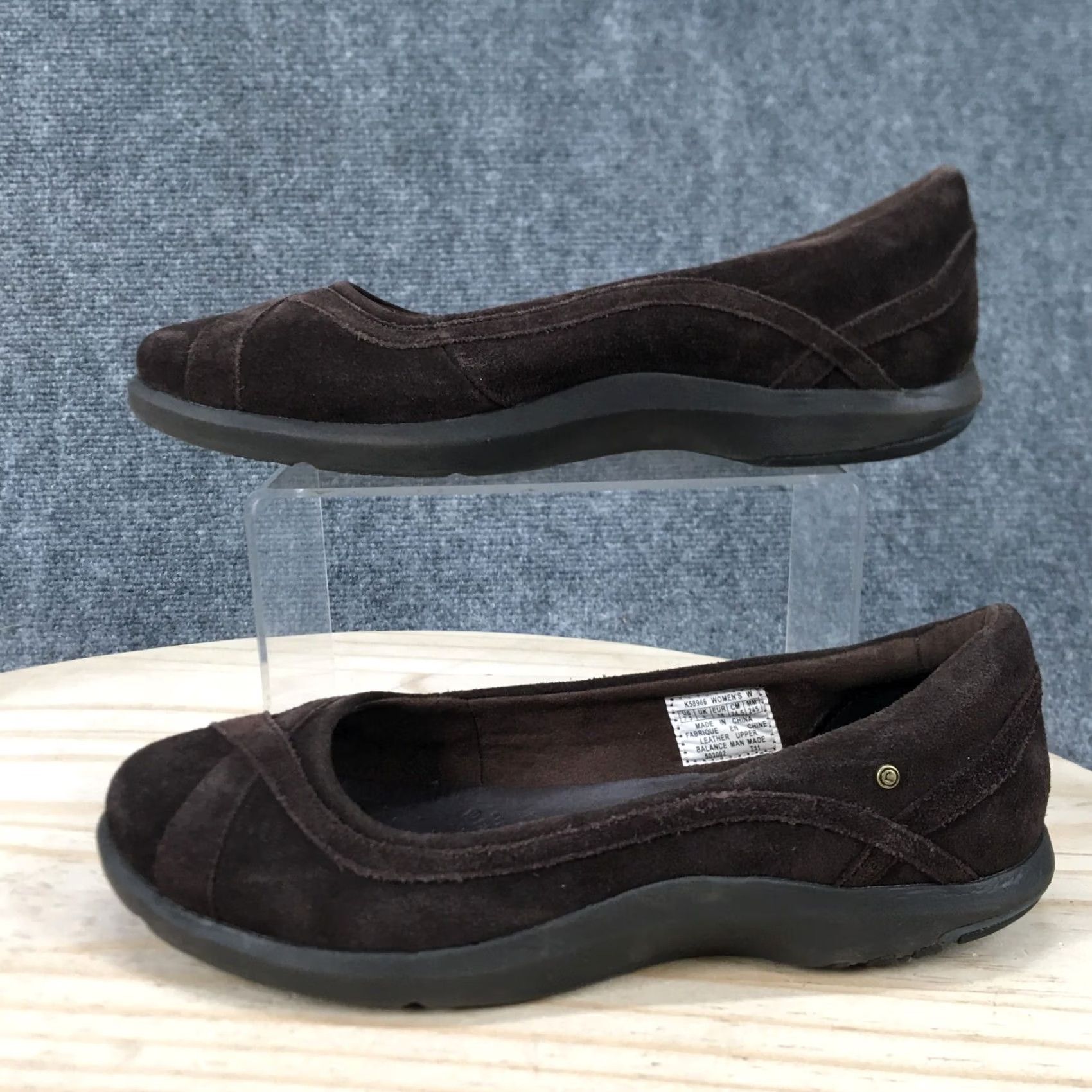 Rockport Rockport Womens 7.5 W Acasia Slip On Flats Brown Leather Comfort Low Top Casual Shoes Mens? Size M / US 6-8 / IT 42-44 - 2 Thumbnail