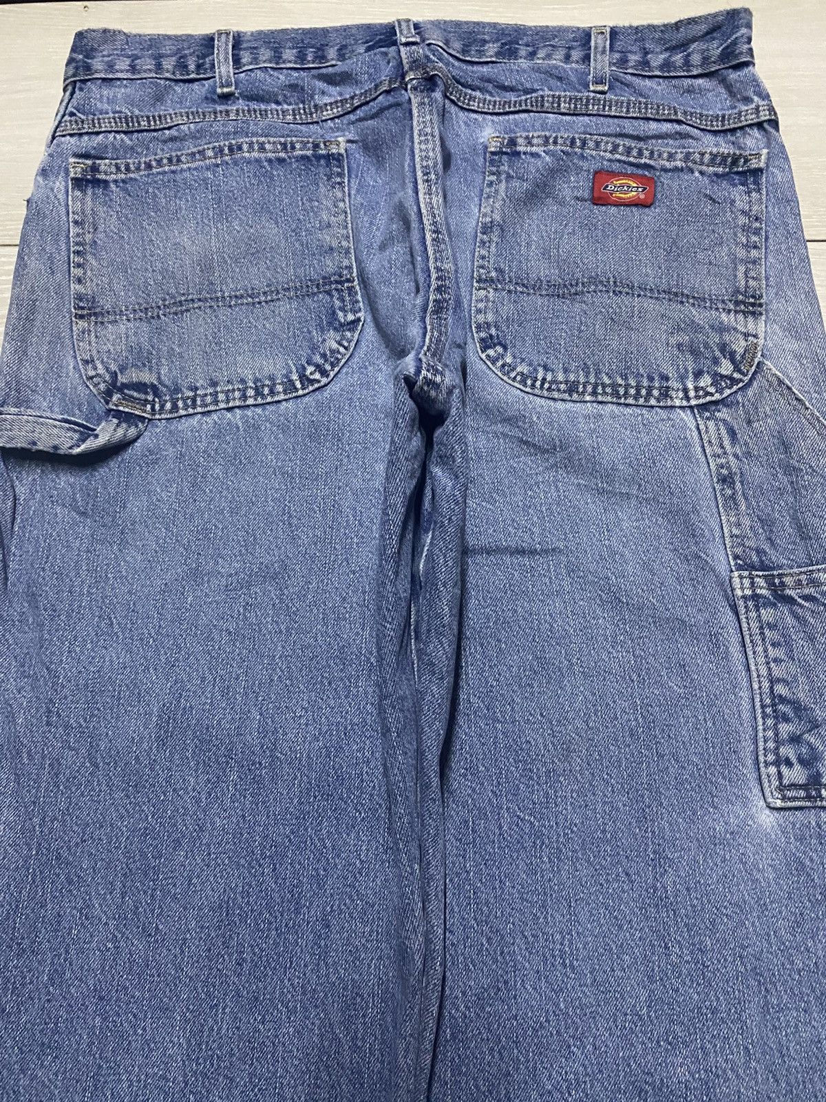 Dickies Vintage Dickies Carpenter Light Wash Baggy Jeans Size US 35 - 3 Thumbnail