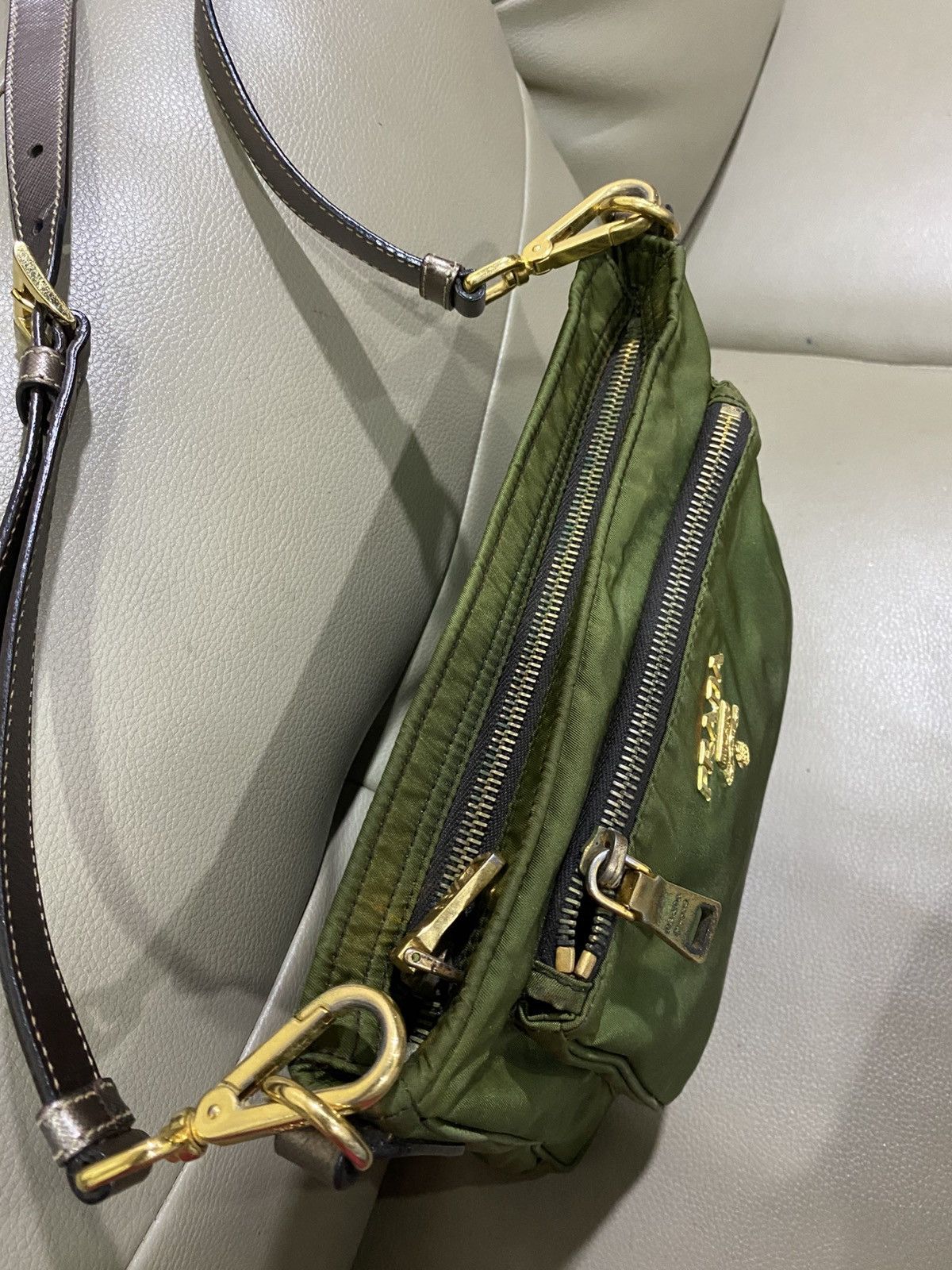 Prada Authentic Prada Tessuto Bruciato Shoulder Bag Size ONE SIZE - 7 Thumbnail