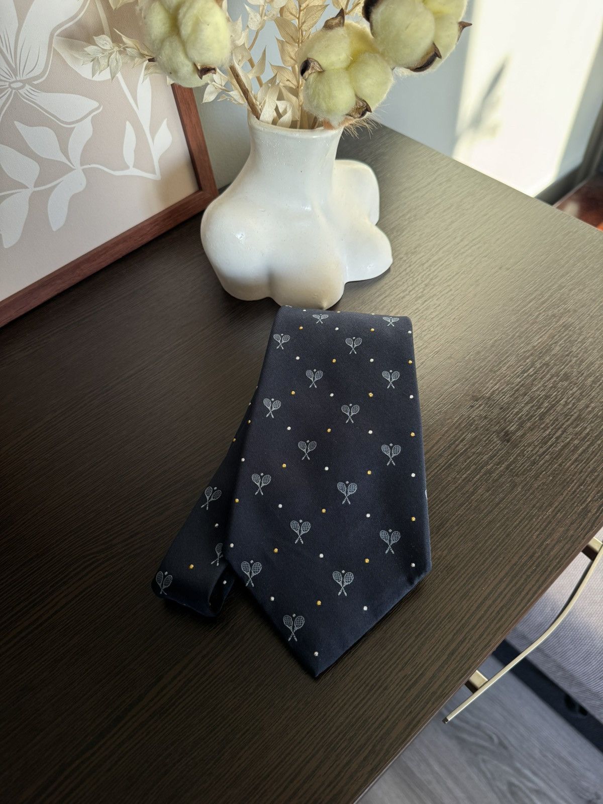 Vintage Gucci 1980’s Men’s RacquetsTennis Monogram Neck tie