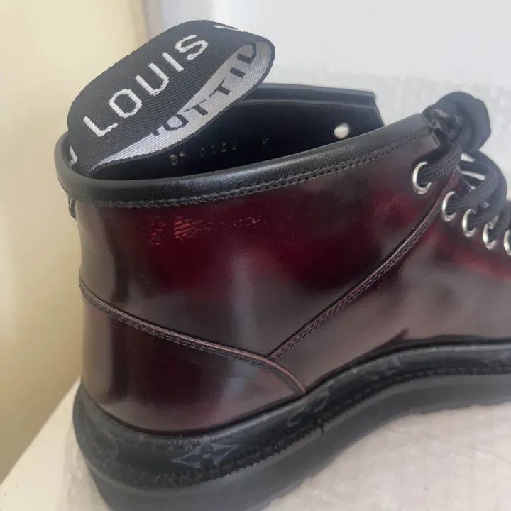 Louis Vuitton Louis Vuitton Casual Leather Sneakers in Burgundy -2508 Size US 8 / EU 41 - 6 Thumbnail