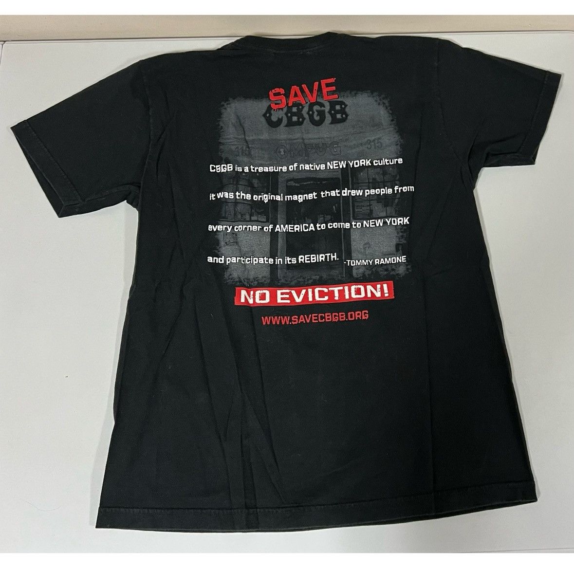 Band Tees Black Red ‘Save CBGB’ Short Sleeve T-Shirt Top Tee Size L ⛓️ Size US L / EU 52-54 / 3 - 6 Thumbnail