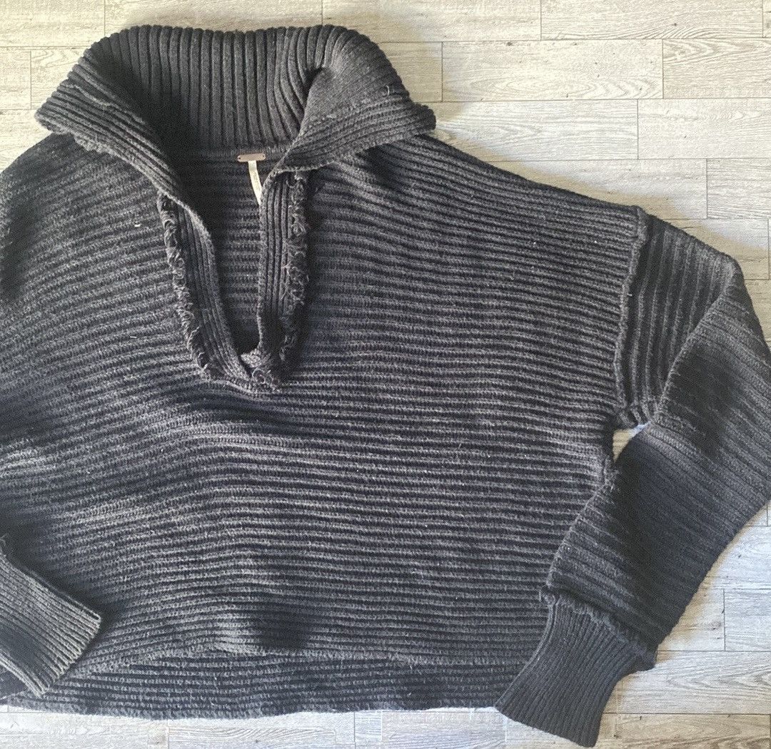 Free People Free People, Ribbed, Chunky Knit, Marlie Slouchy Sweater Size XS / US 0-2 / IT 36-38 - 6 Thumbnail