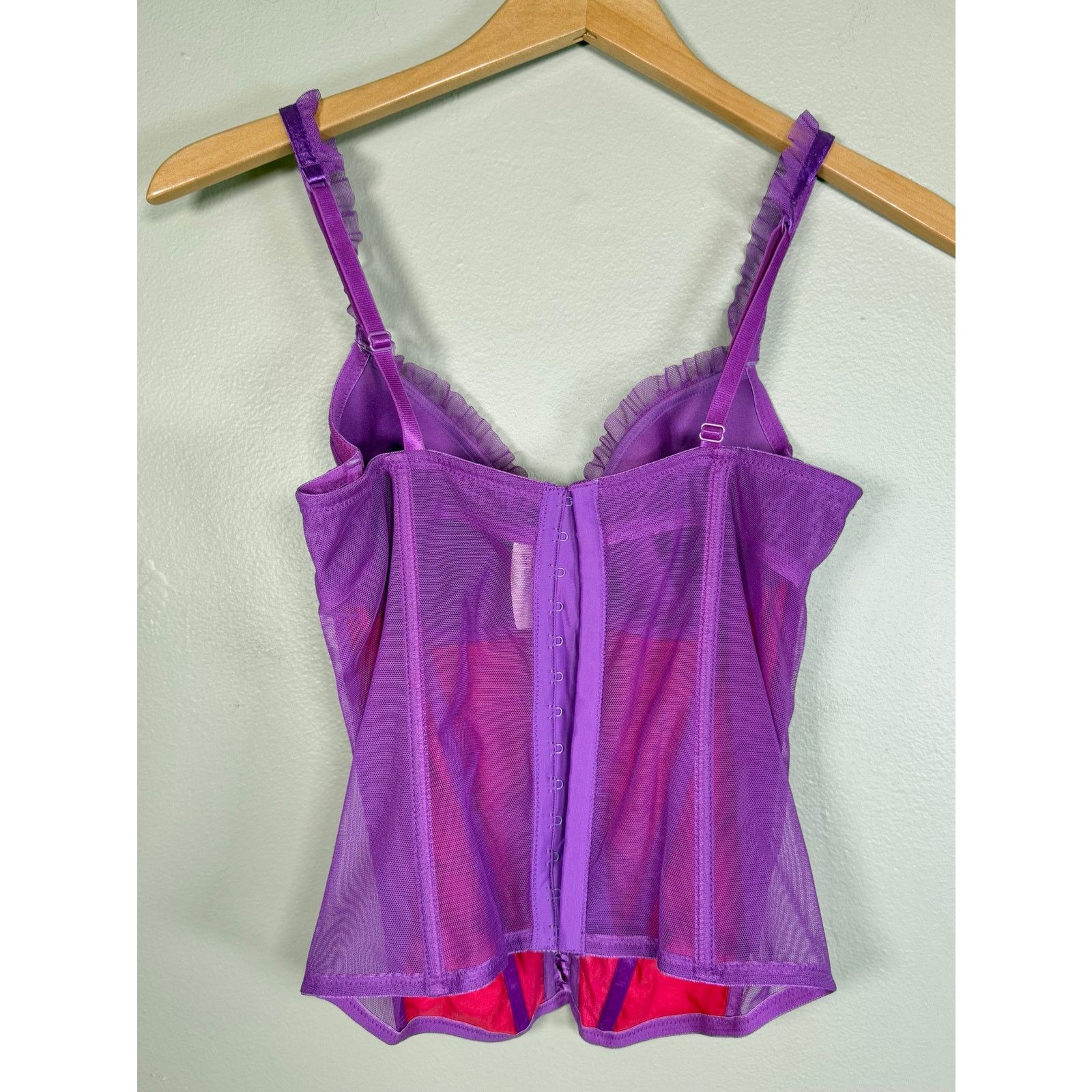 Victoria's Secret NWT Y2K Victoria’s Secret Purple Corset Bustier 36C Size ONE SIZE - 2 Thumbnail