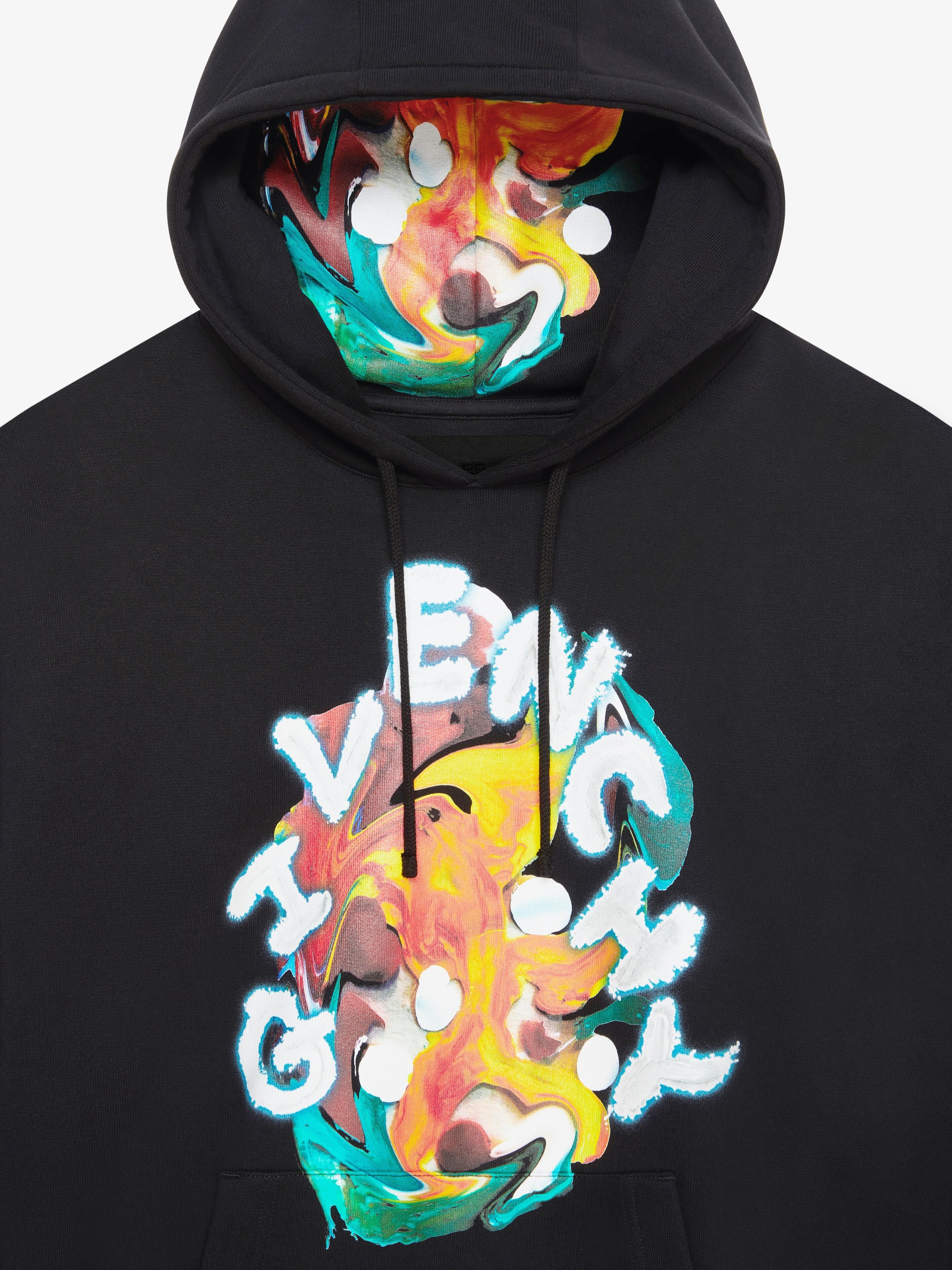 Givenchy o1w1db10325 Boxy Fit Hoodie With Pocket Base in Black Size US L / EU 52-54 / 3 - 2 Thumbnail