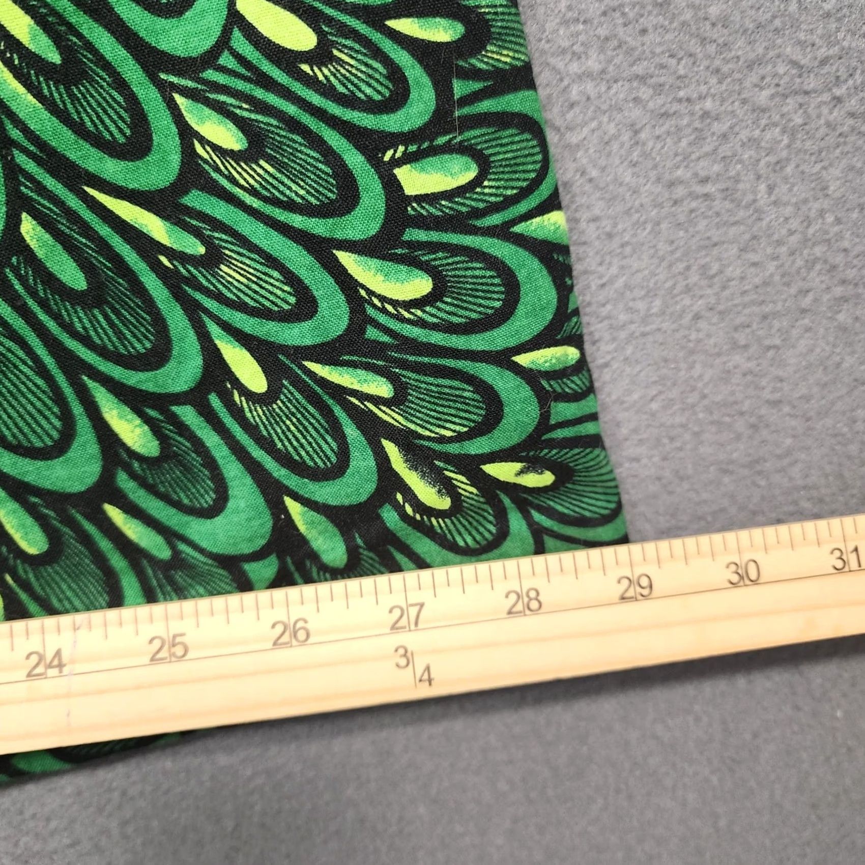Vintage VINTAGE Handmade Womens Plus Size Skirt Green Retro Abstract Print A-Line 44 Waist Knee Length Womens Size 30" / US 8 / IT 44 - 7 Thumbnail