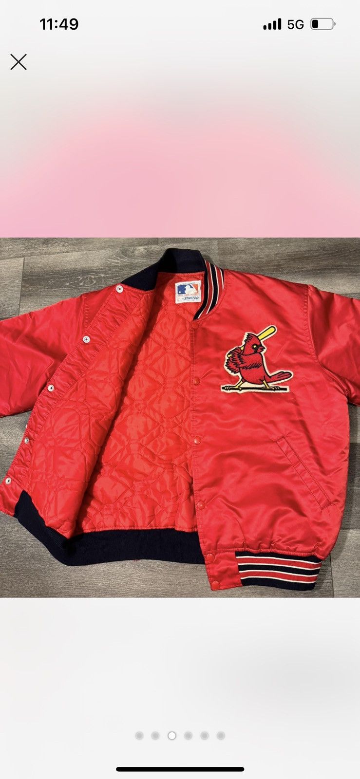 Starter Vintage St Louis Cardinals Starter jacket large Size US L / EU 52-54 / 3 - 3 Thumbnail