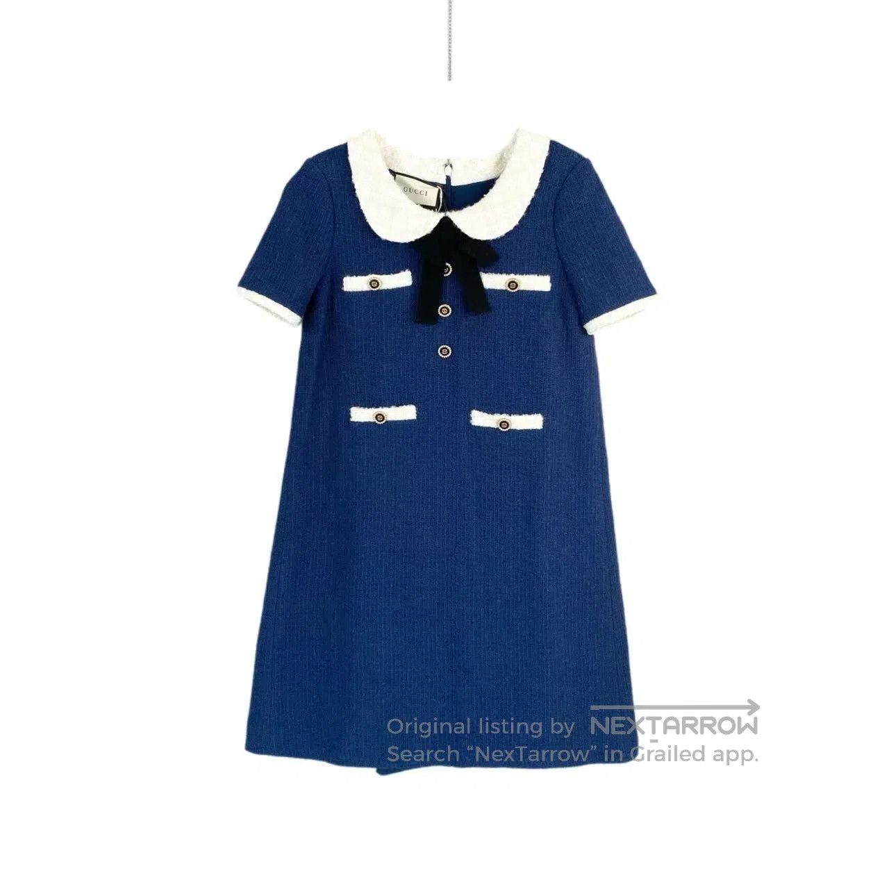 Gucci Guicci Small fragrant wind bow tweed dress| Size XXS / US 00 / IT 34 - 1 Thumbnail