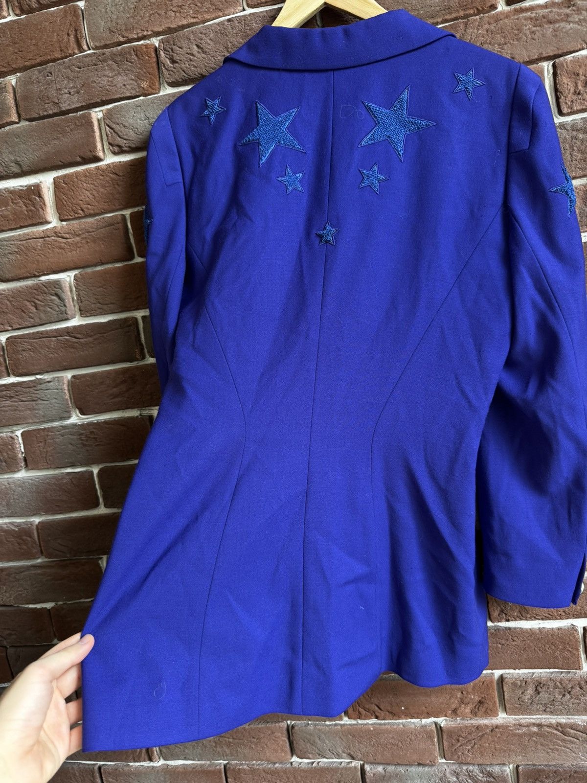 Escada 80s Escada Couture Blue Star Coat Blazer Jacket 38 Size XS / US 0-2 / IT 36-38 - 14 Thumbnail